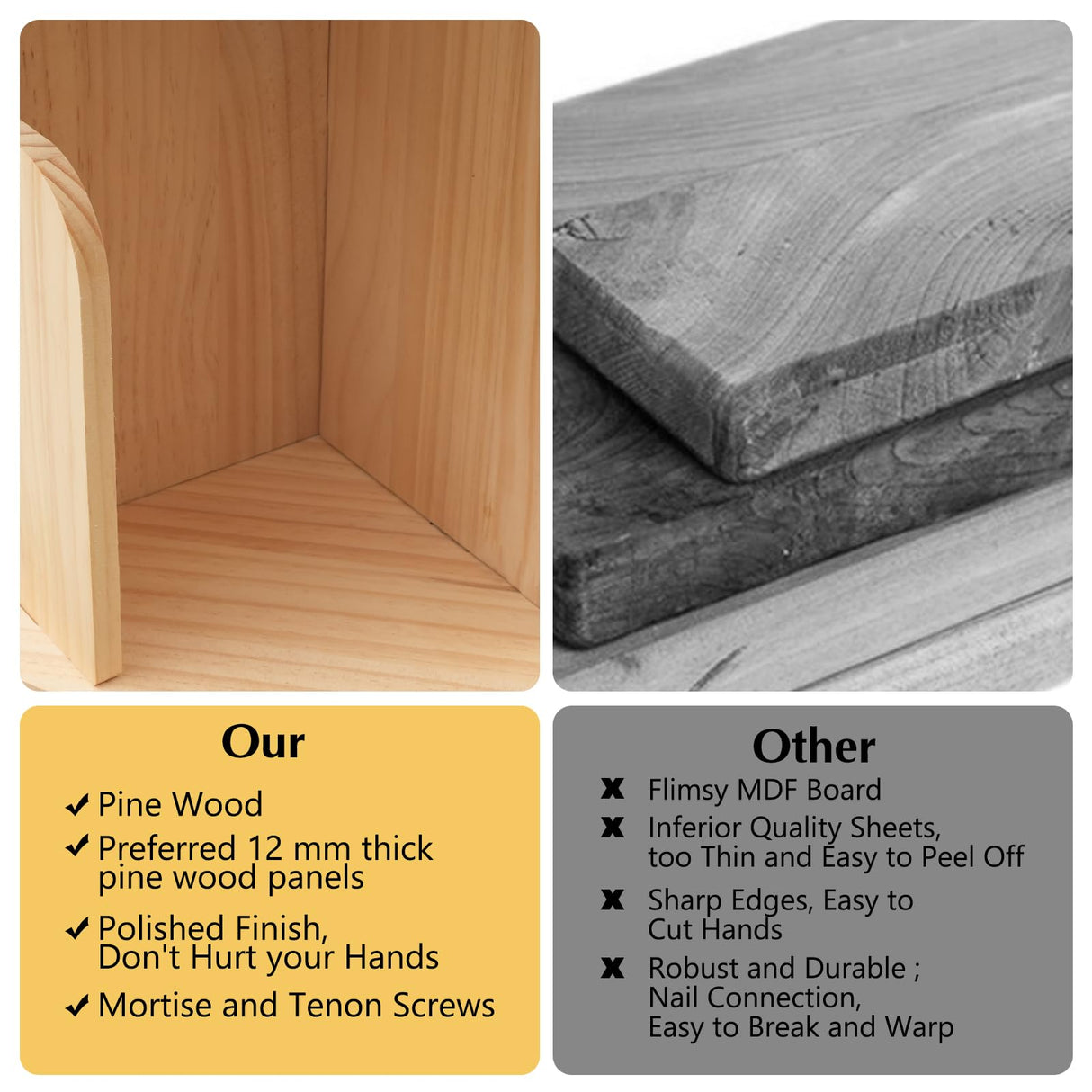 LyeXD 5-Tier Rotating Wooden Bookshelf - Multi-Functional Floor Stand Storage Rack LyeXD