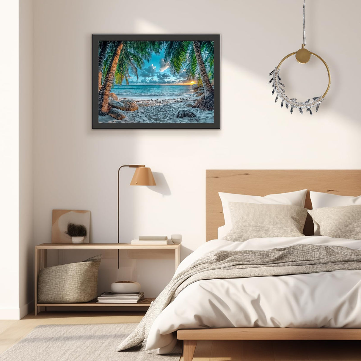 TOSTOG Beach Scenery Diamond Art Kits for Adults, Large Sea Diamond Paintings for Adults, Full Drill Coconut Tree Diamond Art Kits, 5D Diamond Paintings Kit Gem Painting Decoration 12 * 16 Inch. TOSTOG