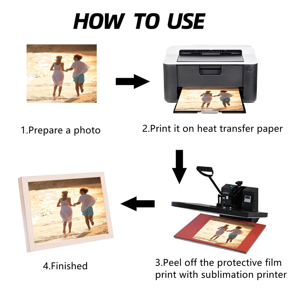 Frcctre 10 Pcs Aluminum Sublimation Photo Blanks, 8x10 inch and 6x8 inch Metal Sublimation Sign Blanks, Metal DIY Photo Sign Wall Frame Poster Decor for Living Room Bedroom, 2 Sizes Frcctre