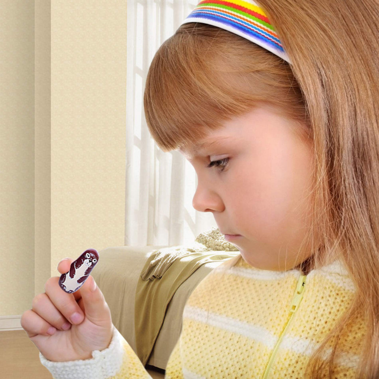 Conzy Russian Nesting Dolls for Kids, Stacking Wooden Handmade Matryoshka Dolls, 5 Piece Cute Cartoon Animal Pattern, Great Toy Gift for Girls Boys' Birthday or Home Decoration (Brown) Conzy