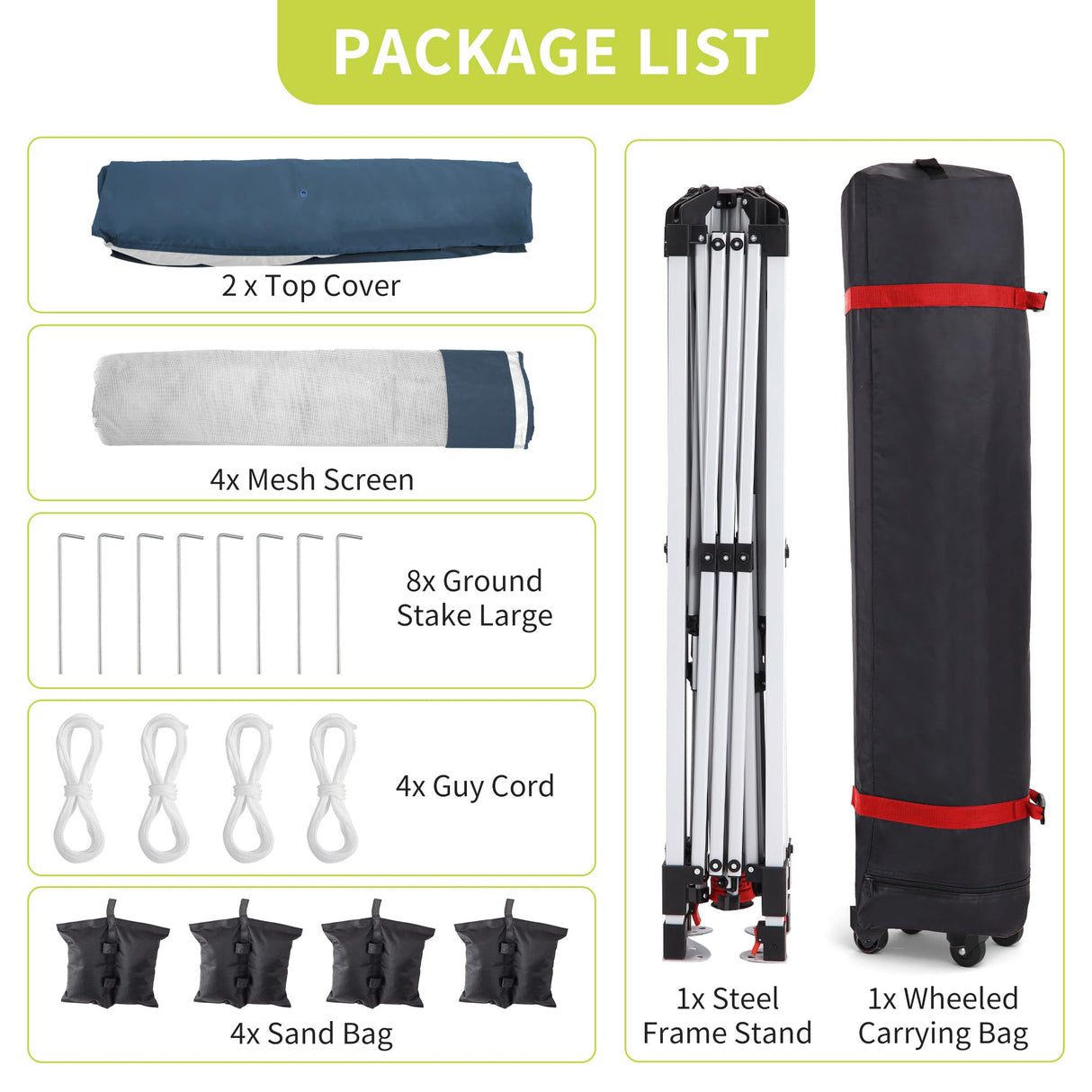 12x12ft Patio Gazebo, Outdoor Canopy with Mesh Walls, Pop Up Gazebo Tent with 4 Ropes 8 Stakes & Portable Carrying Bag, Double Roof, Easy Up Pavilion for Outside Garden, Backyard, Lawn Hipicute