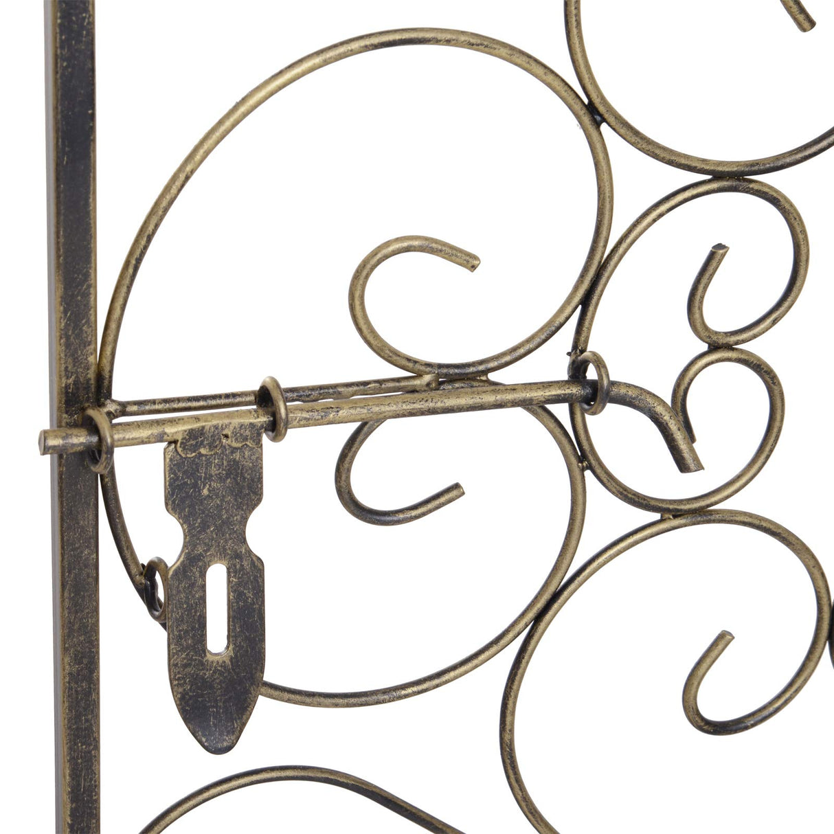 HOMCOM 45 Bottle Wrought Iron Wine Rack Jail with Lock - Antique Bronze HOMCOM