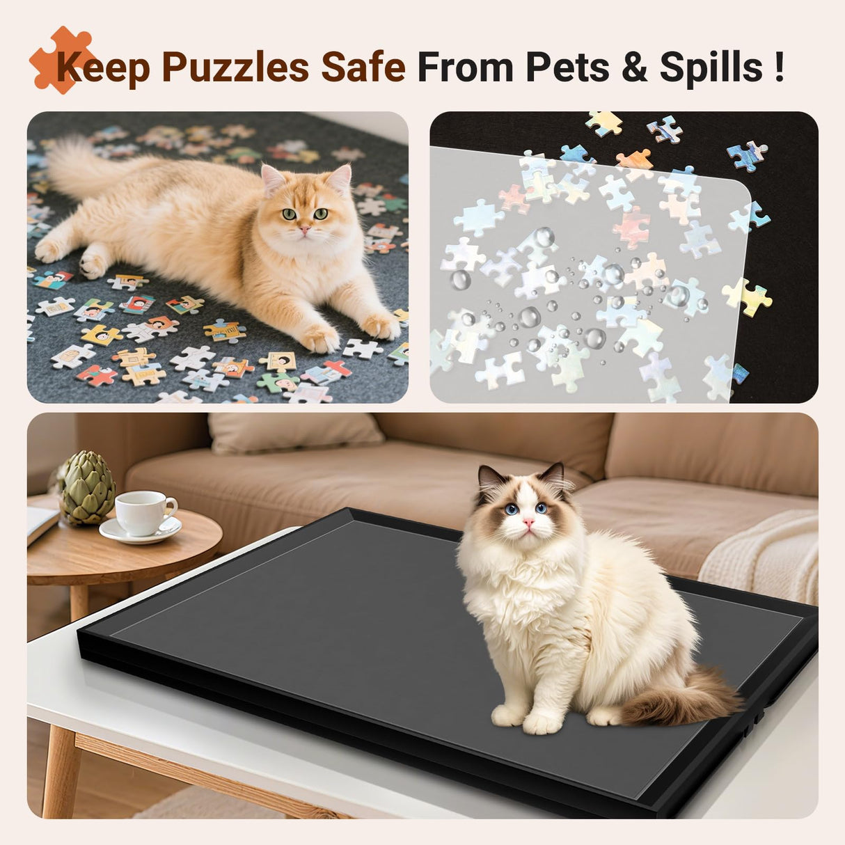 1500 Pieces Move & Rotating Puzzle Board with Drawers,36.42" x 28.94" Portable Jigsaw Puzzle Table for Adults, Wooden Puzzle Board with Covers & Wheels, Birthday Gifts for Mom HEBESPACE