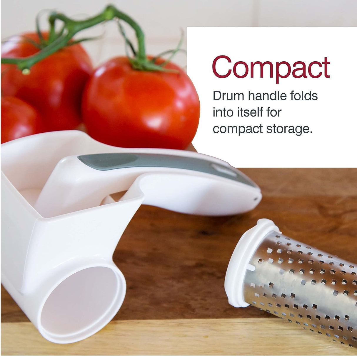 Zyliss Restaurant Cheese Grater - Gifts for Cooks - Culinary Chef Gift - Handheld Rotary Cheese Grater - Cheese, Vegetable, Nut Grater for Right- & Left-Handed Cooks - NSF Restaurant Certified - White Zyliss