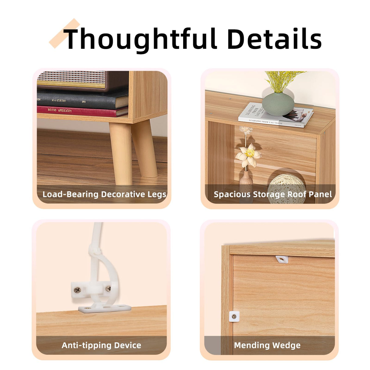 Modern 10 Cube Bookshelf with Legs - Versatile Mid-Century Wood Storage Solution for Bedroom, Living Room, and Office LEYAOYAO