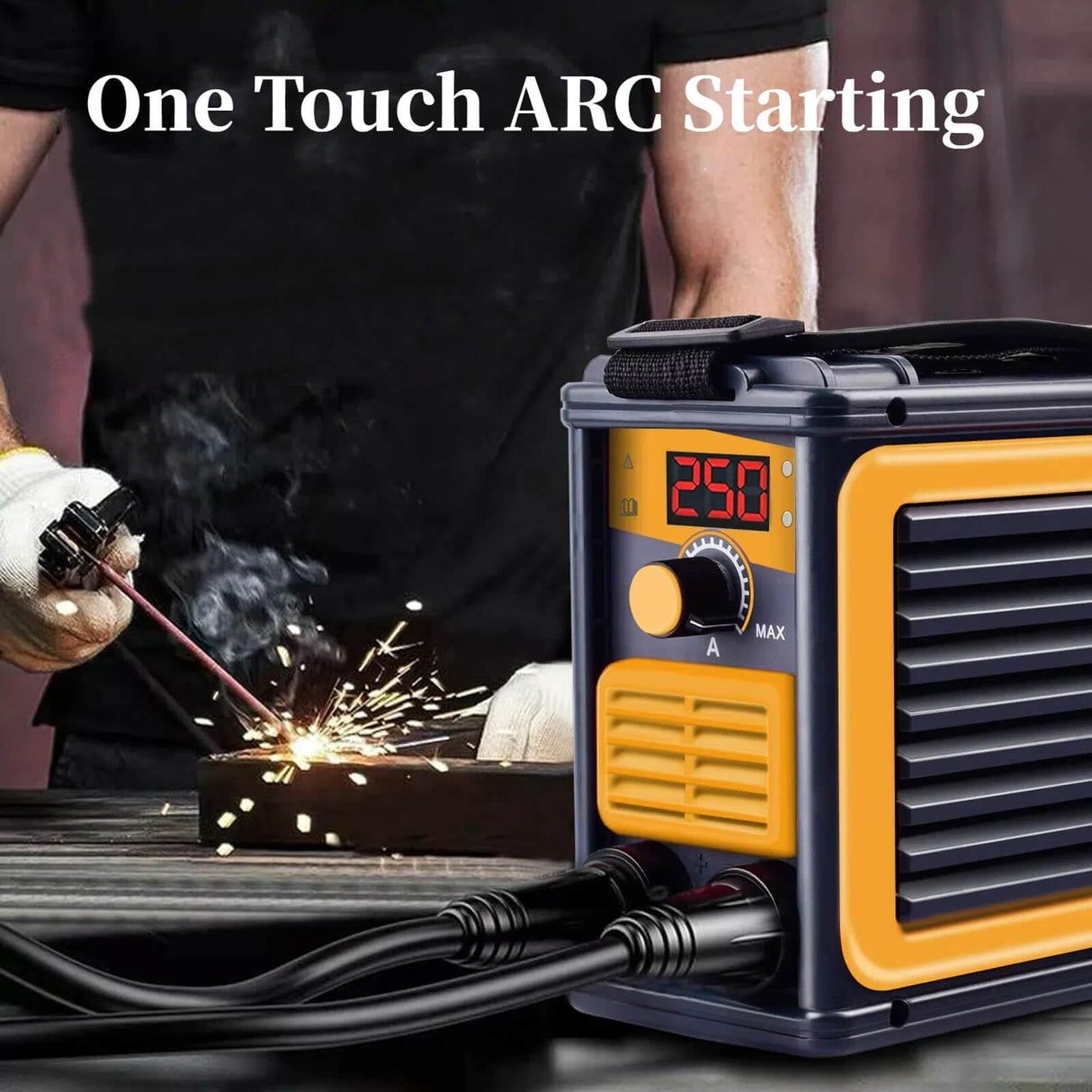 Wrdlosy 250A 110V Welding Machine, Portable Welder Machine, IGBT Digital Display LCD Stick Welder, Home DIY Arc Welder, Hot Start Arc Force Anti-stick Mini Welder WRDLOSY