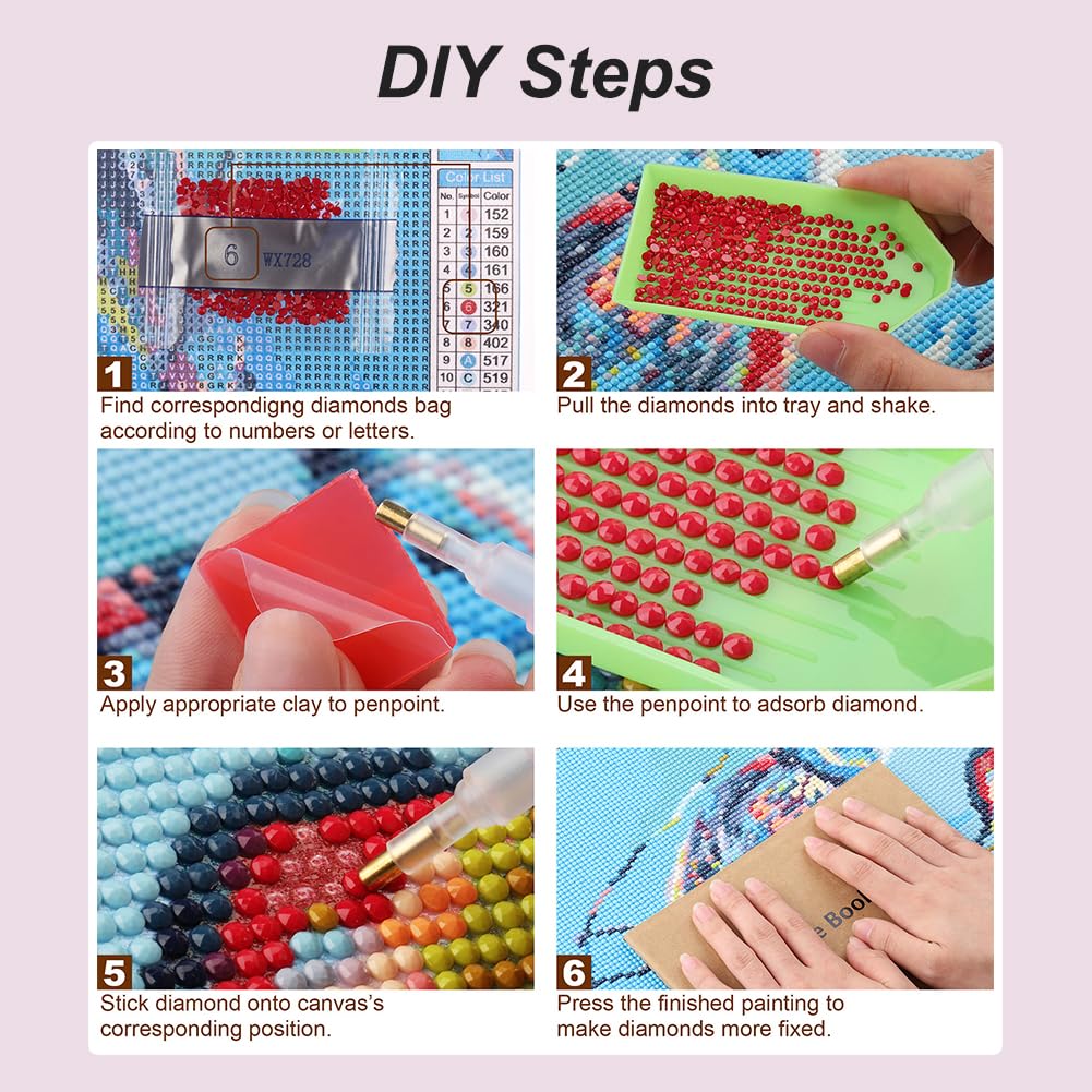 Acudotr Diamond Painting Kits for Adults, 5D DIY Dog Diamond Art Kits for Beginners, Full Drill Diamond Painting Kits for Home Wall Decor, 12x12 Inch Acudotr