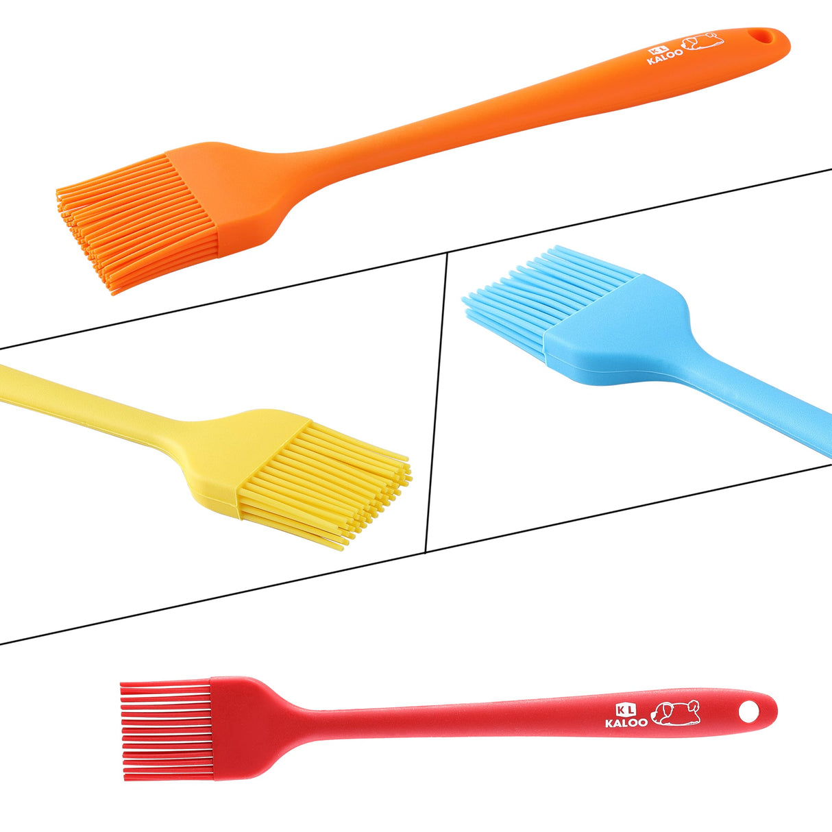 4PCS Silicone Basting Pastry Brush, Kaloo Kitchen Cooking Brush for Food Butter Oil BBQ Sauce Baking, Heat Resistant & Dishwasher Safe (Stylish Dog Pattern) KL KALOO