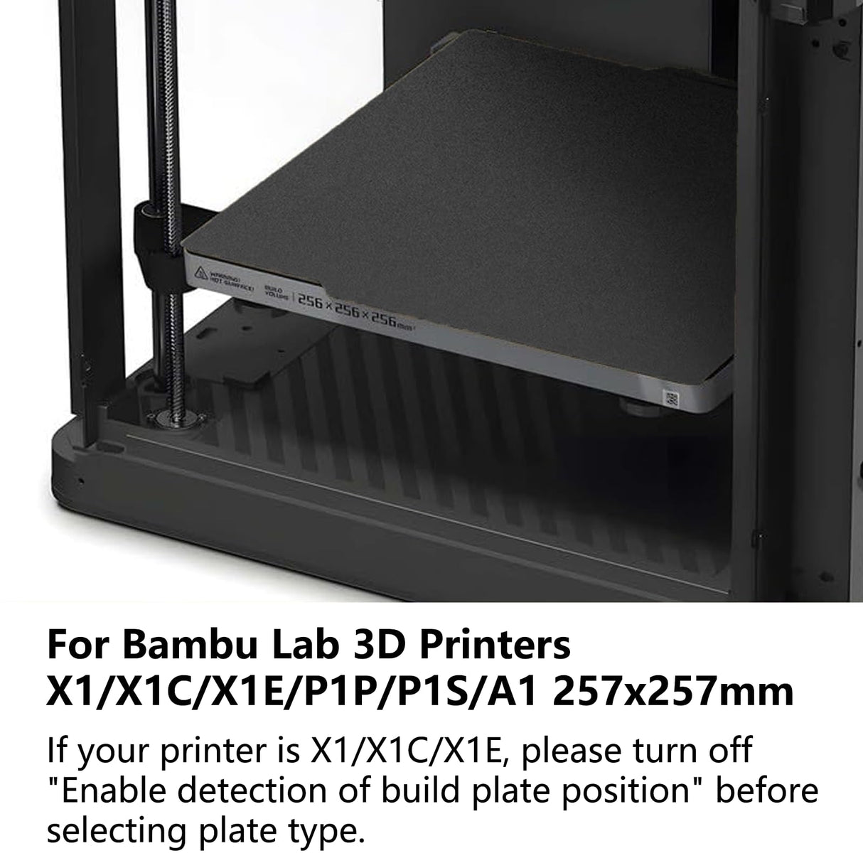 Sifrothy Bambu Lab PEI Build Plate for Bambu Lab X1/X1C/X1E/P1P/P1S/A1, Flexible Spring Steel Sheet Removable Bambu PEI Sheet for Bambu Lab 3D Printers Platform 257x257mm Sifrothy