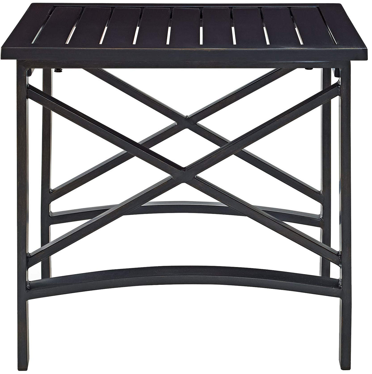 Crosley Furniture Kaplan Weather Resistant Metal Outdoor Side Table for Patio, Deck, Porch, Oiled Bronze Crosley Furniture