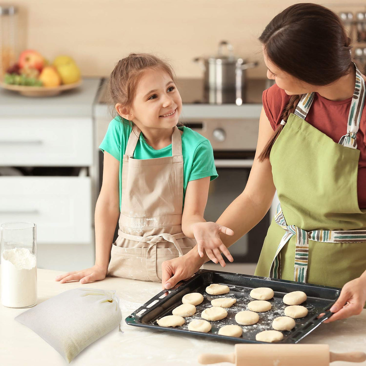 Tatuo 50 Pieces Muslin Bags Cotton Drawstring Bags Sachet Bag for Home Supplies (8 x 10 Inches) Tatuo