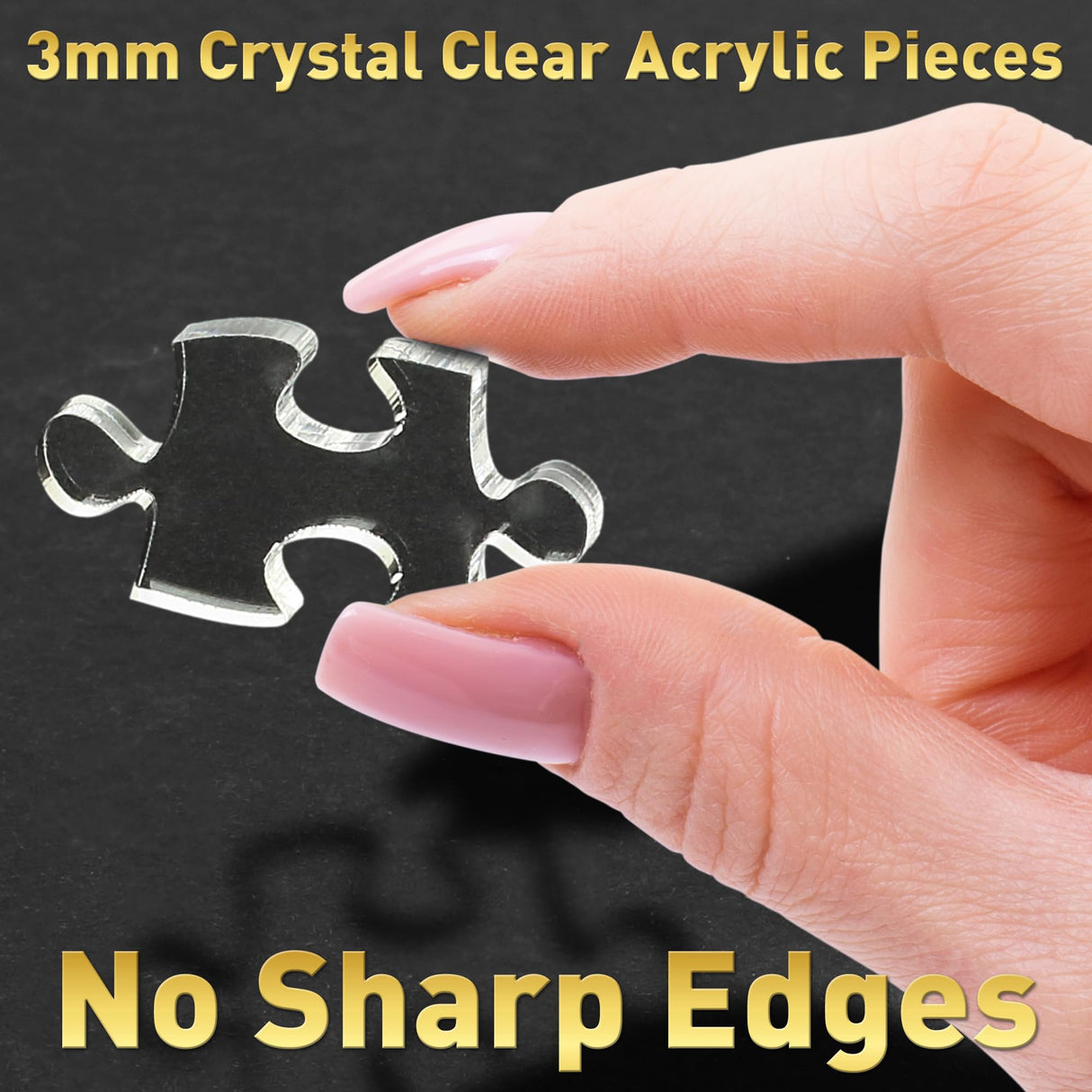 Funwares ImPuzzable Insanely Impossible Puzzle: Clear Acrylic Jigsaw Puzzle for Adults, Every Piece Unique, False Edges, False Corners, Hardest Puzzle for Adults, White Elephant Gift! 200 Piece Puzzle Funwares