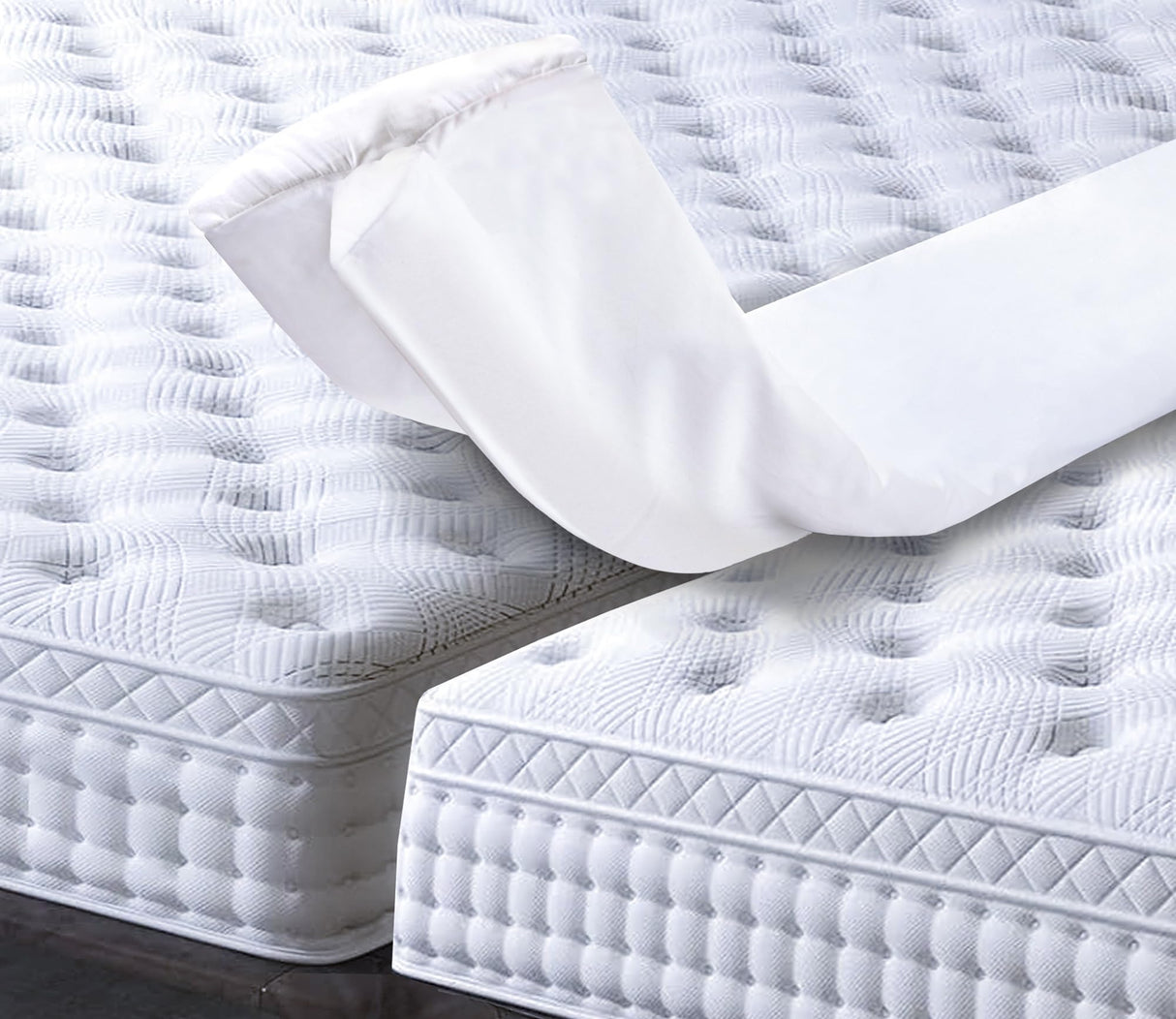 Vekkia Bed Bridge Twin to King Bed Converter Kit - 79in x 12in Split Twin to King Gap Filler for Adjustable Bed, Mattress Bed Connector with Washable Cover for Guests Stayovers (79in×12in) Vekkia