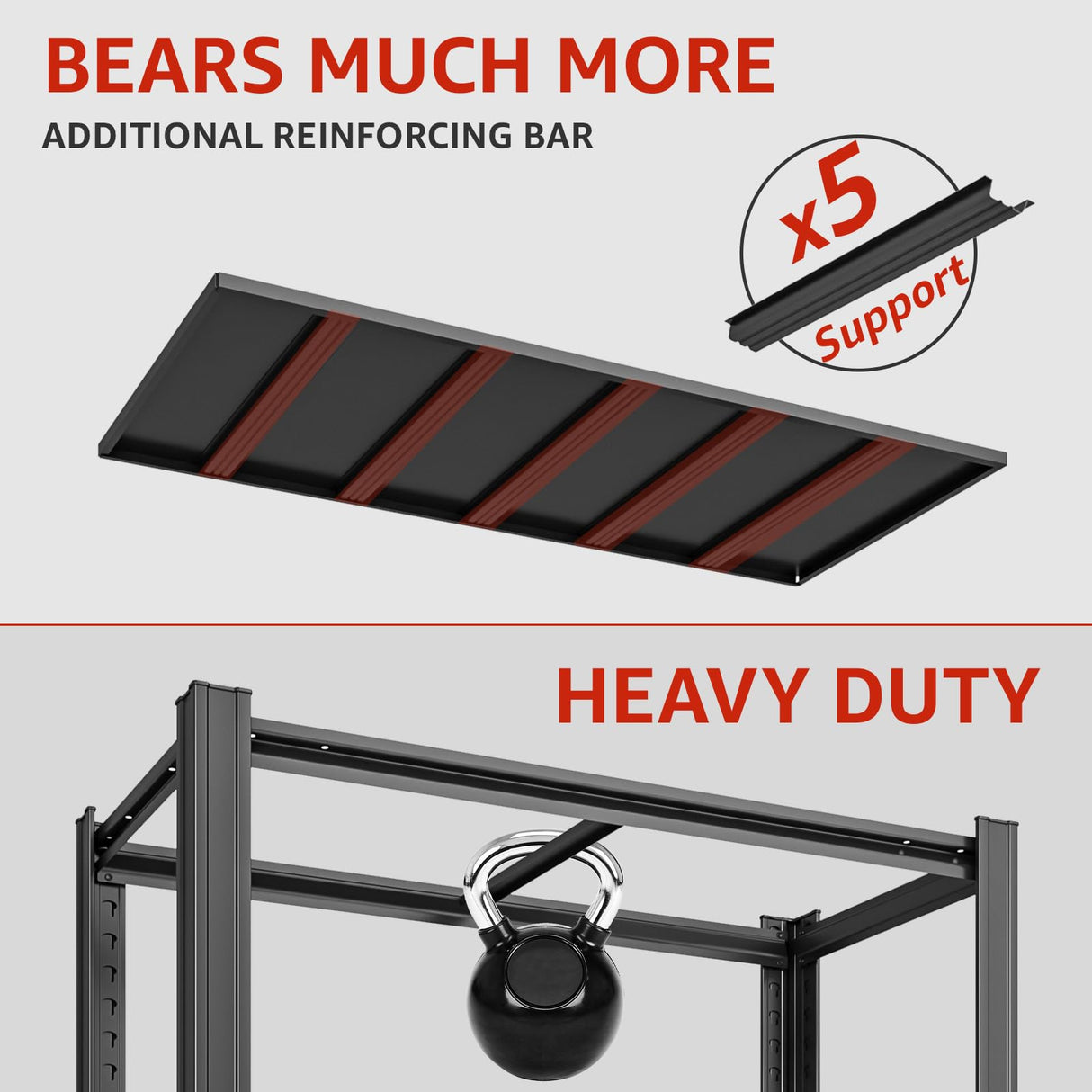 LI JIU HOME 5-Tier 55" W x 24" D x 84" H Garage Shelving 3000LBS Storage Shelves Heavy Duty Metal Shelf Unit Adjustable Basement Industrial Storage Racks LI JIU HOME