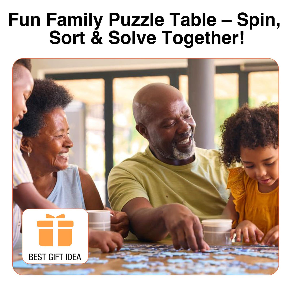 WELGEE 1000 Piece Rotating Puzzle Board with Drawers & Cover, 30"x22" Spinning Jigsaw Puzzle Table for Adults, Upgraded Lazy Susan, Lightweight ABS Plastic, Perfect for Puzzle Lovers & Moms