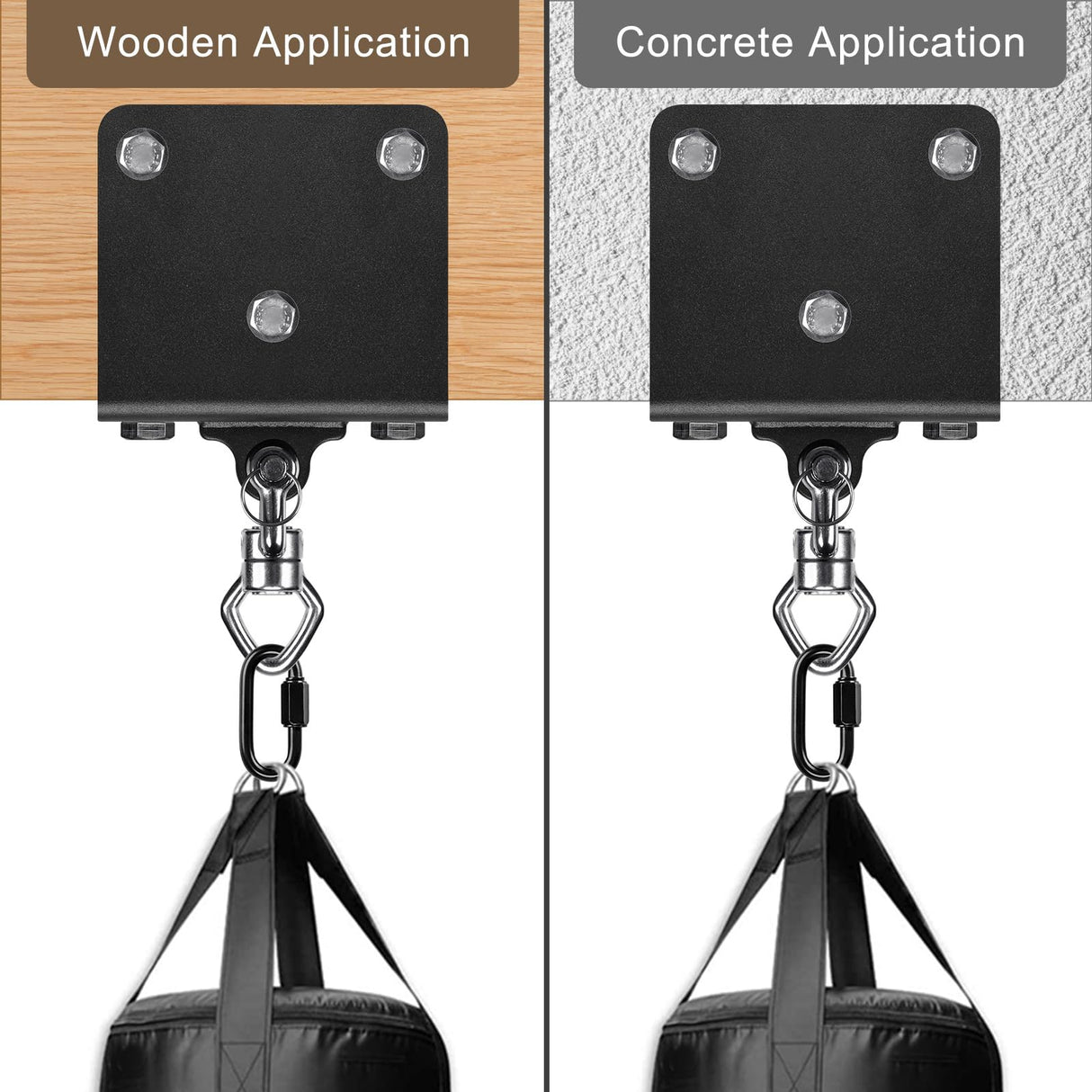 SELEWARE Punching Bag Hanger with Bearings Heavy Bag Beam Mount Hardware 360° Rotation Boxing Bag Hanger I Beam Heavy Bag Hanger Beam Mount Hooks with Carabiner for Hanging Heavy Punching Bag Sandbag SELEWARE