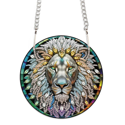 JISHSHAY Diamond Painting Kits - Hanging Pendant, Lion, Wind Chimes, Keychains, Suncatchers, Crystal, Gem Art