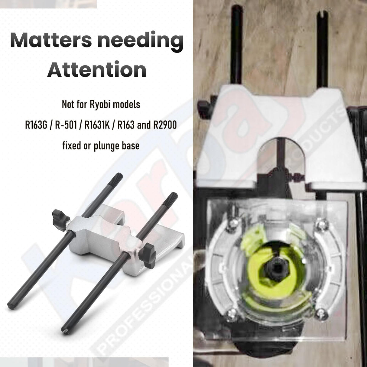 204358001 Edge Guide Assembly Compatible with Ryobi P601 and P206 18V ONE+ Trim Routers, Fits PCL424B PCL424 R2401 Trim Routers - 204358001 Router Guide Karbay