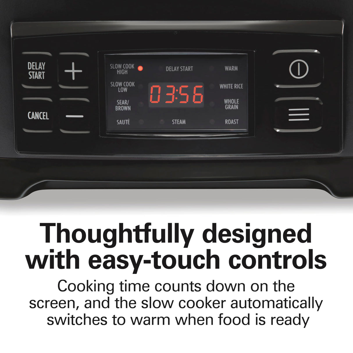 Hamilton Beach 6 Quart 9-in-1 Programmable Slow Cooker with Sear, Browning, Rice, Steam, Sauté, Roast Delay Start & Keep Warm Functions, Nonstick PFAS-Free Dishwasher Safe Crock, Black (33604) Hamilton Beach