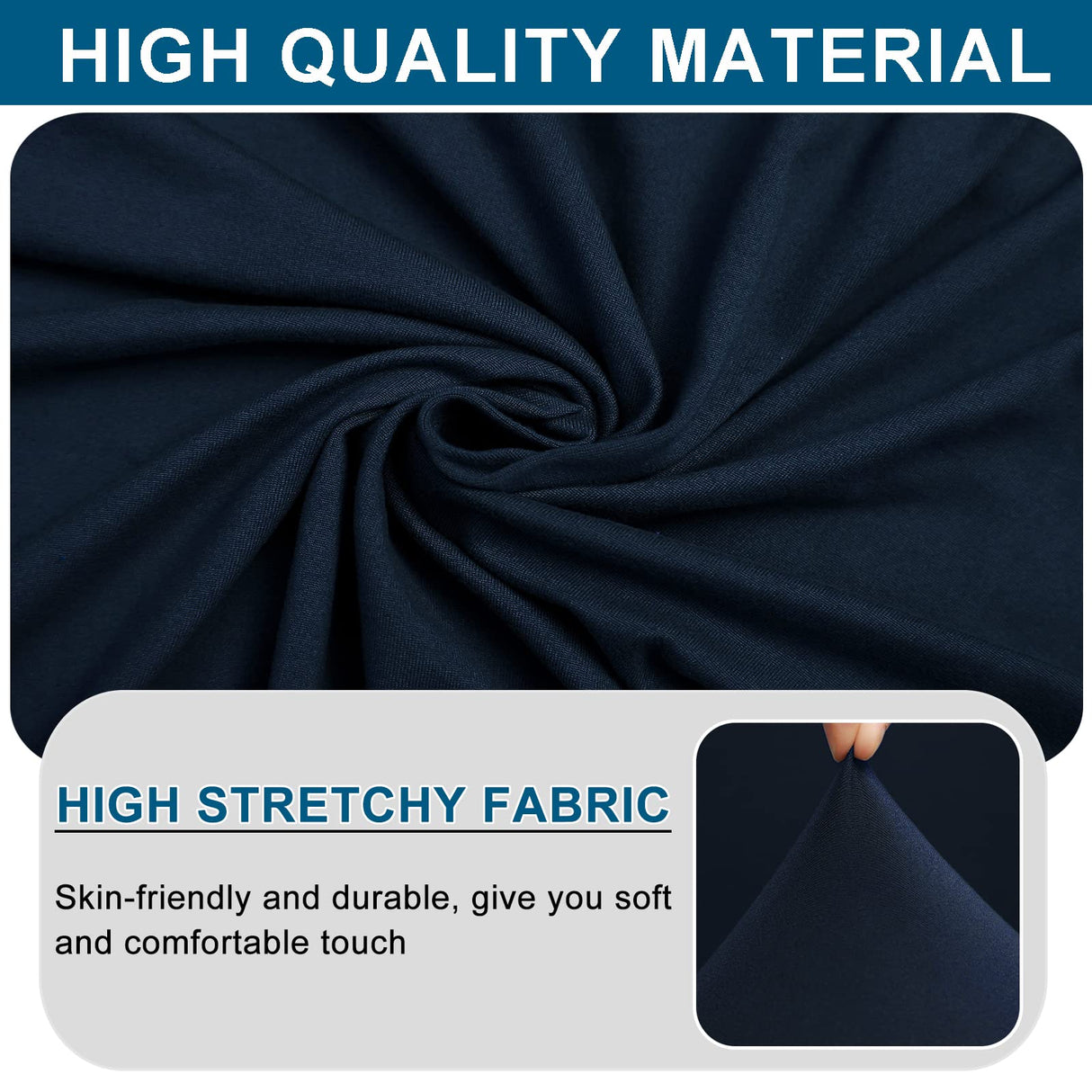 WOMACO 2 Pieces Club Chair Slipcover Printed Stretch Armchair Tub Round Barrel Swivel Chair Covers withc Cushion Cover Elastic Bottom Sofa Furniture Protector for Tullsta (1, Navy) WOMACO