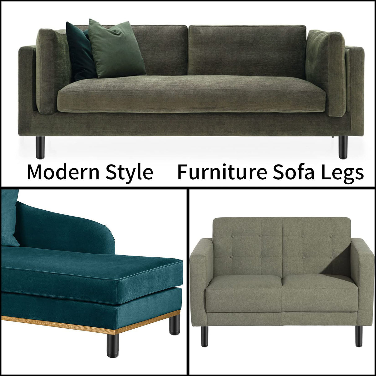 Fulushouxi 4 Pcs Furniture Legs, Metal Cabinet Legs, 4 inches/10 cm Adjustable Furniture Support Feet for Kitchen Shelves Sofa Table Chair Desk Cupboard Furniture Adjustable Legs Feet Foot Fulushouxi