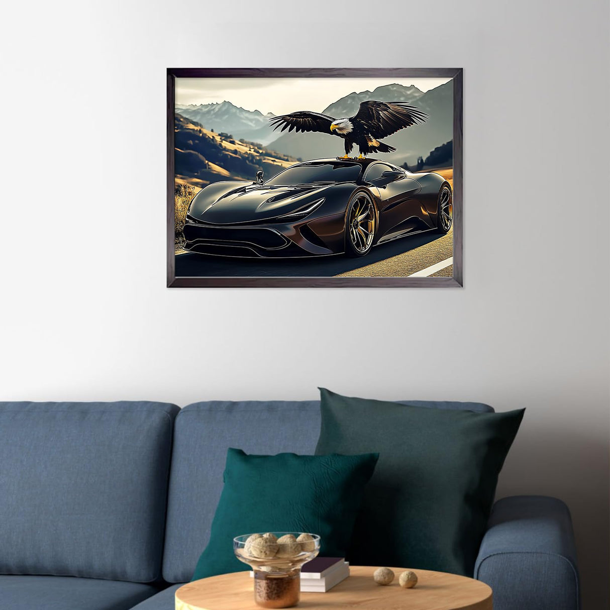 CEOVR Sports Car Diamond Painting Kits for Adults, Eagle Diamond Art Dots 5D Full Drill DIY Gem Art for Beginner, Adult Crafts Kits Arts and Crafts, Wall Decor for Home Office 12x16in CEOVR