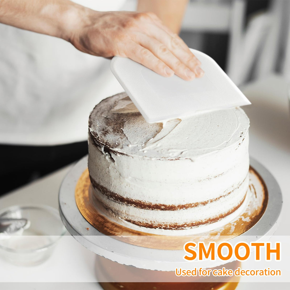 ALLTOP Bowl Spatula & Bench Scraper,Flexible Plastic Multipurpose Kitchen Pastry Cutter Tool,Food Scrappers for Bread Dough Baking Cake Fondant Icing,Set of 2 Pieces - White,Green ALLTOP