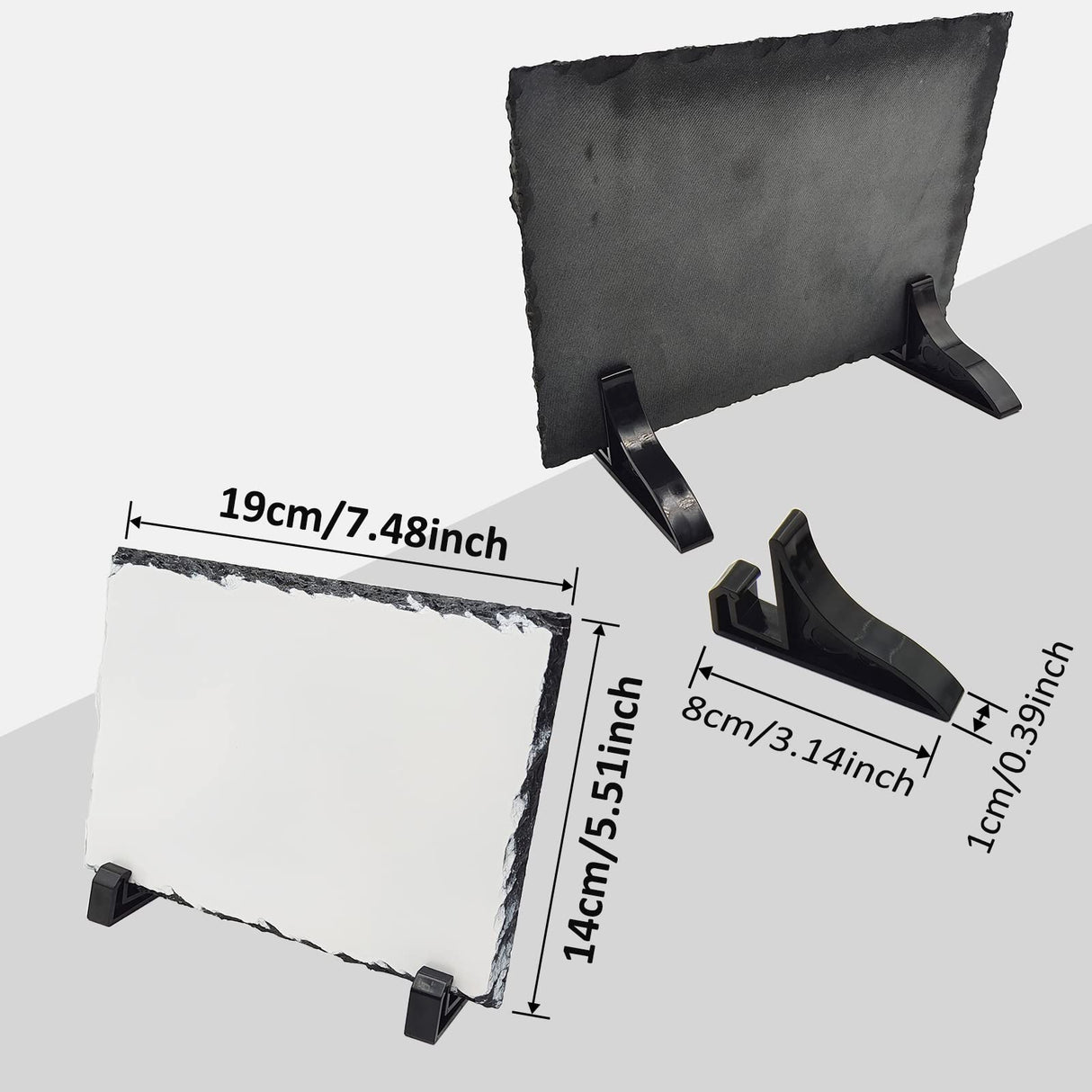 Sublimation Blank Slate Rock Stone Photo Frame, DIY Heat Transfer Picture Frame with Display Holder Personalized Customized Photo Frame Novelty for Heat Press Machine, Wedding, Birthday (1 PCS) itechpanda