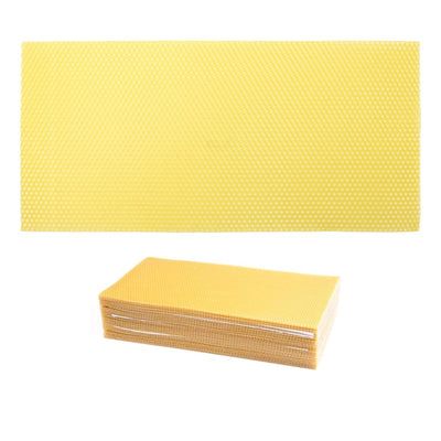 Vkinman 30pcs Beeswax Sheets Beehive Wax Foundation Sheets Natural Beeswax Honeycomb Sheets for Beekeeping Candle Making