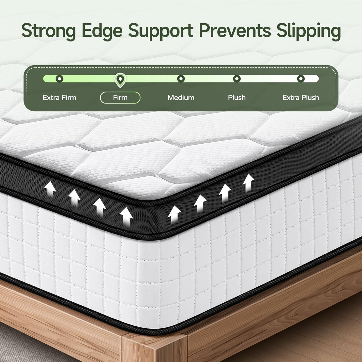 QUENSIYE 10 Inch Queen Size Mattress, Ultra Comfort Foam Hybrid Mattress in a Box with Foam and Independent Pocket Springs, Pressure Relief & Supportive, Medium Firm QUENSIYE