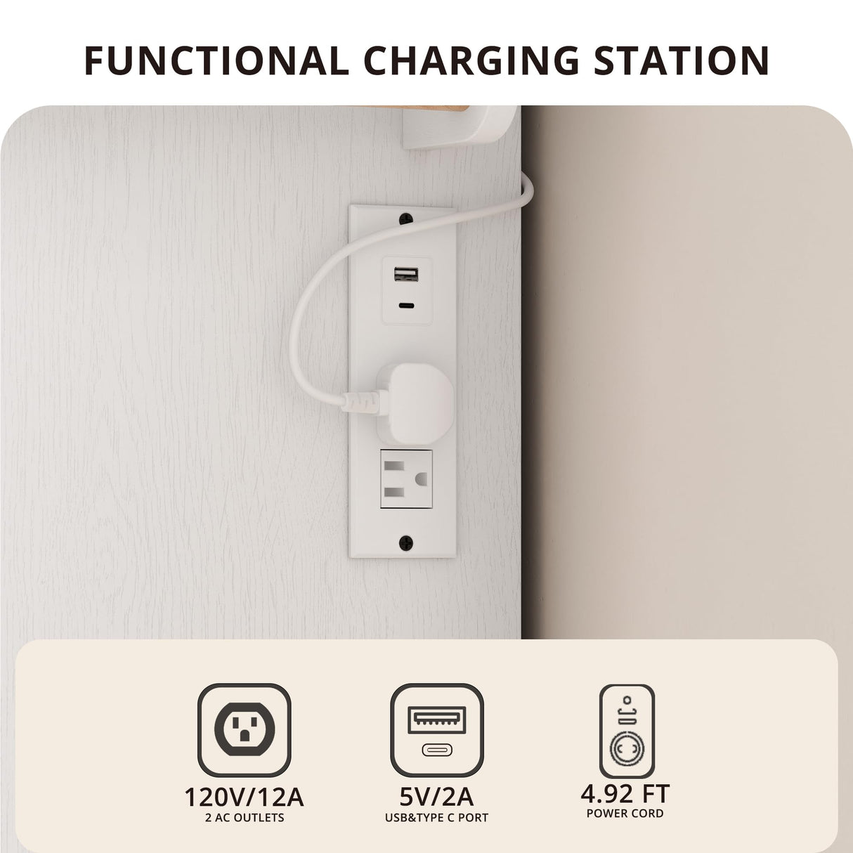 IRONCK Kitchen Island with Storage and Power Outlet, Rolling Kitchen Island on Wheels with Extendable Dining Table, Kitchen Cart with Wine Rack and 3 Open Shelves, White IRONCK