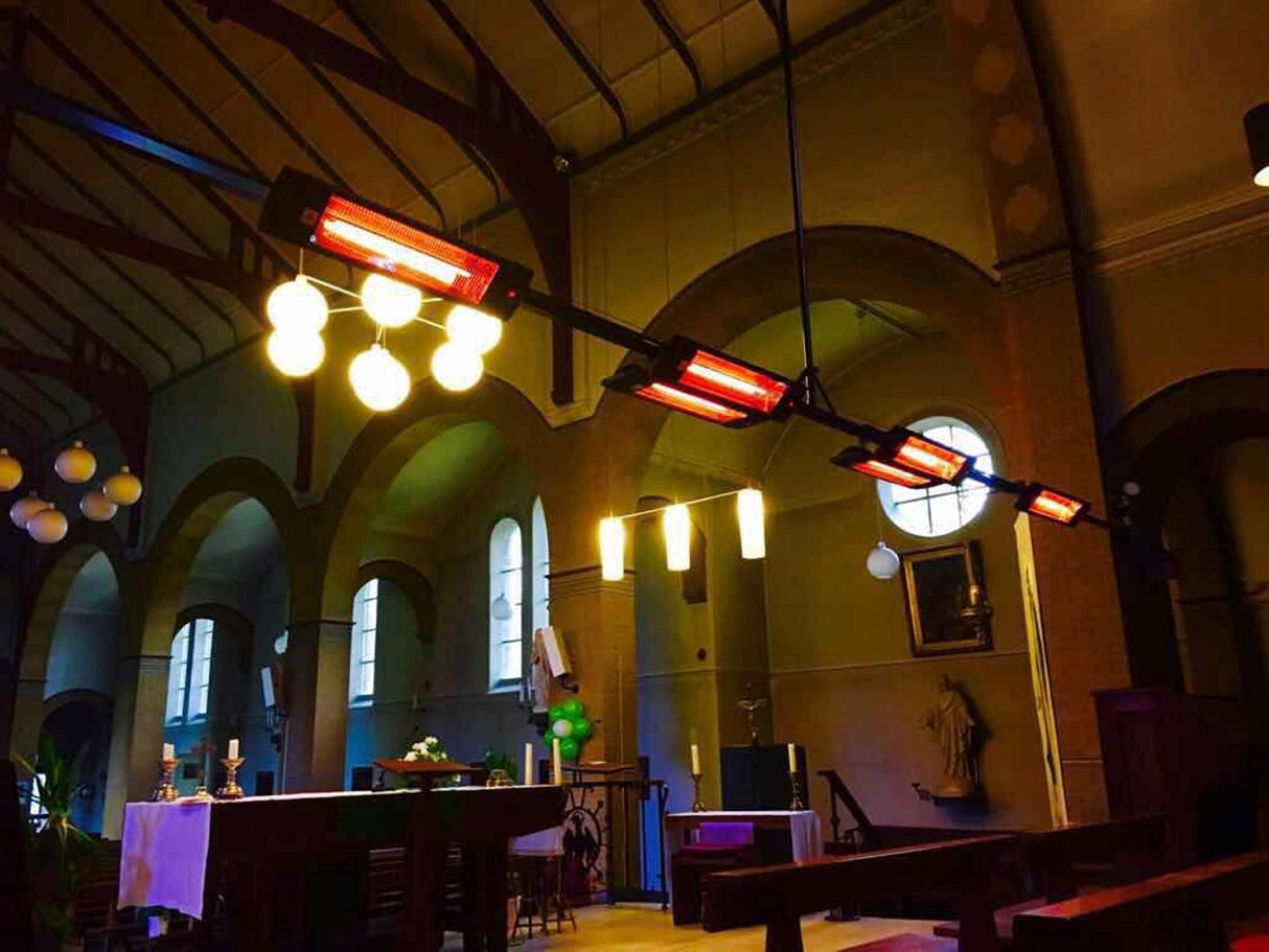 Dr Infrared Heater DR-238 Carbon Infrared Outdoor Heater for Restaurant, Patio, Backyard, Garage, and Decks, Standard, Black DR. INFRARED HEATER