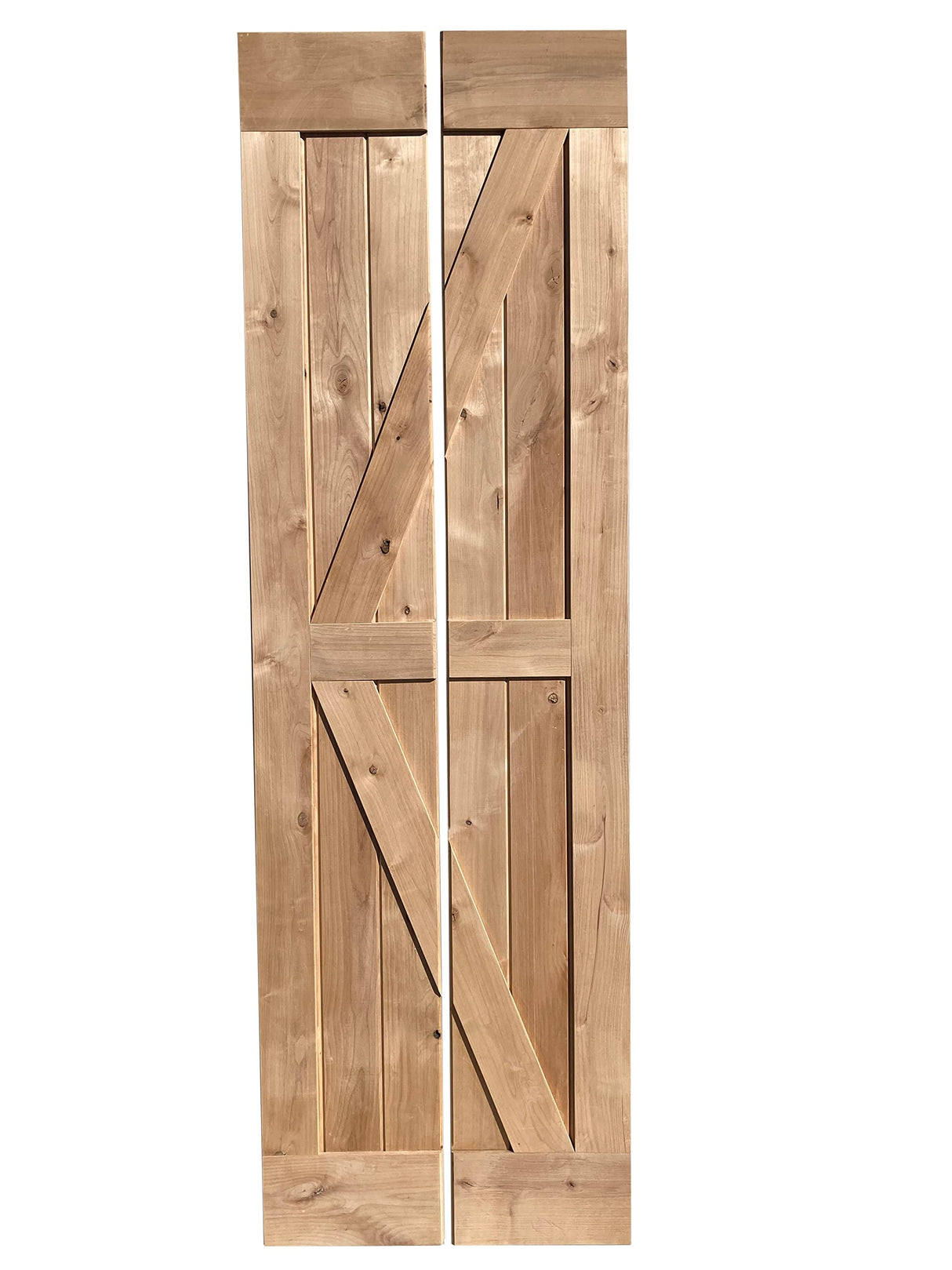 LUBANN 25.5 x 84 Unfinished Rustic Alder Solid Wood Bifold Barn Door Assembled bi-fold barn Door Ready to Install bifolding Door Bifold Door Slab LUBANN