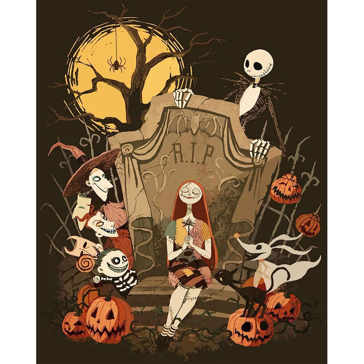 Halloween Paint by Numbers Kit for Adults - Adult Paint by Number Kits Halloween, Horror Painting by Numbers for Adults Beginner, DIY Acrylic Oil Painting Perfect for Gift Home Wall Decor (16x20 inch) Sretoul