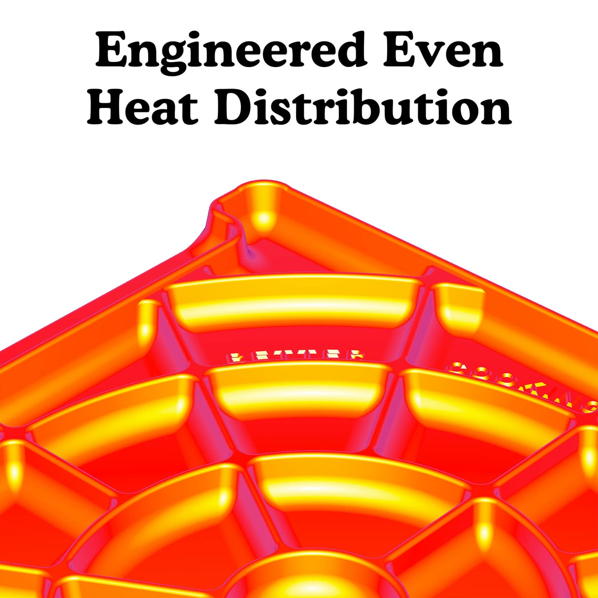 NerdChef Speed Steel - High Performance Pizza Baking Stone | Integrated Backstop & Handles | Heating Fins (13.5" x 14.5" x .90" Thick) Nerd Chef