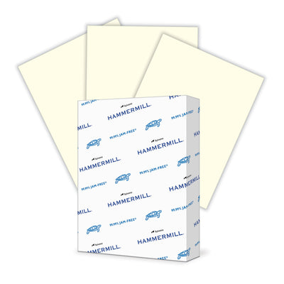 Hammermill Colored Paper, 20 lb Cream Printer Paper, 8.5 x 11-1 Ream (500 Sheets) - Made in the USA, Pastel Paper, 168030R