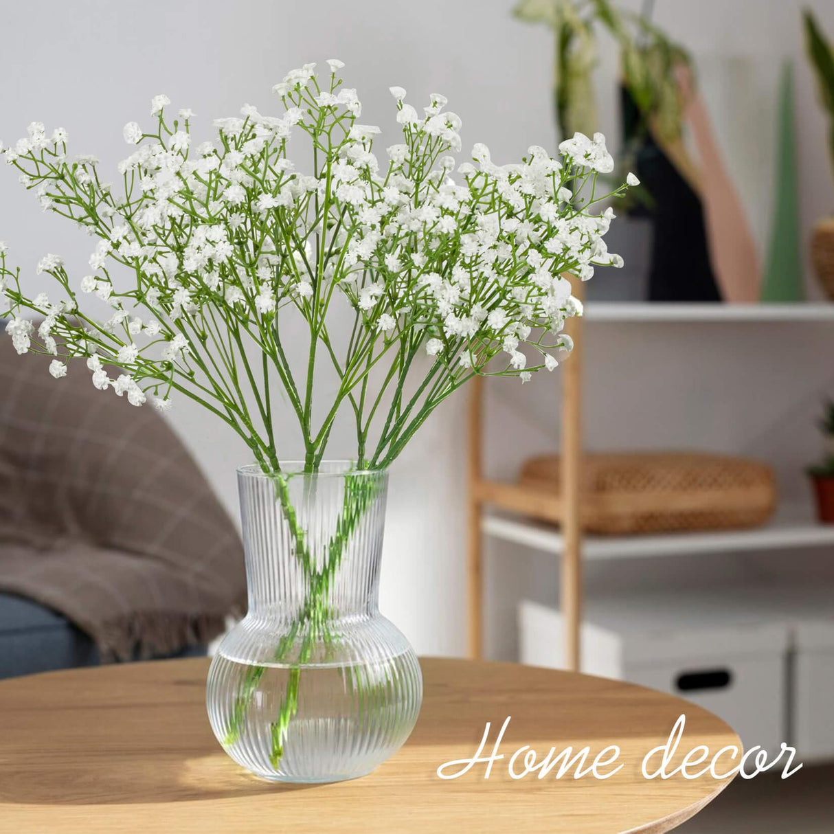 MAQIAHN 6 Baby Breath Artificial Flowers - Babies Breath Flowers Artificial Bulk Faux Flowers Bouquet White Flores Greenery Real Touch Fake Flowers Arrangements Wedding Centerpieces Tables Decorations MAQIHAN