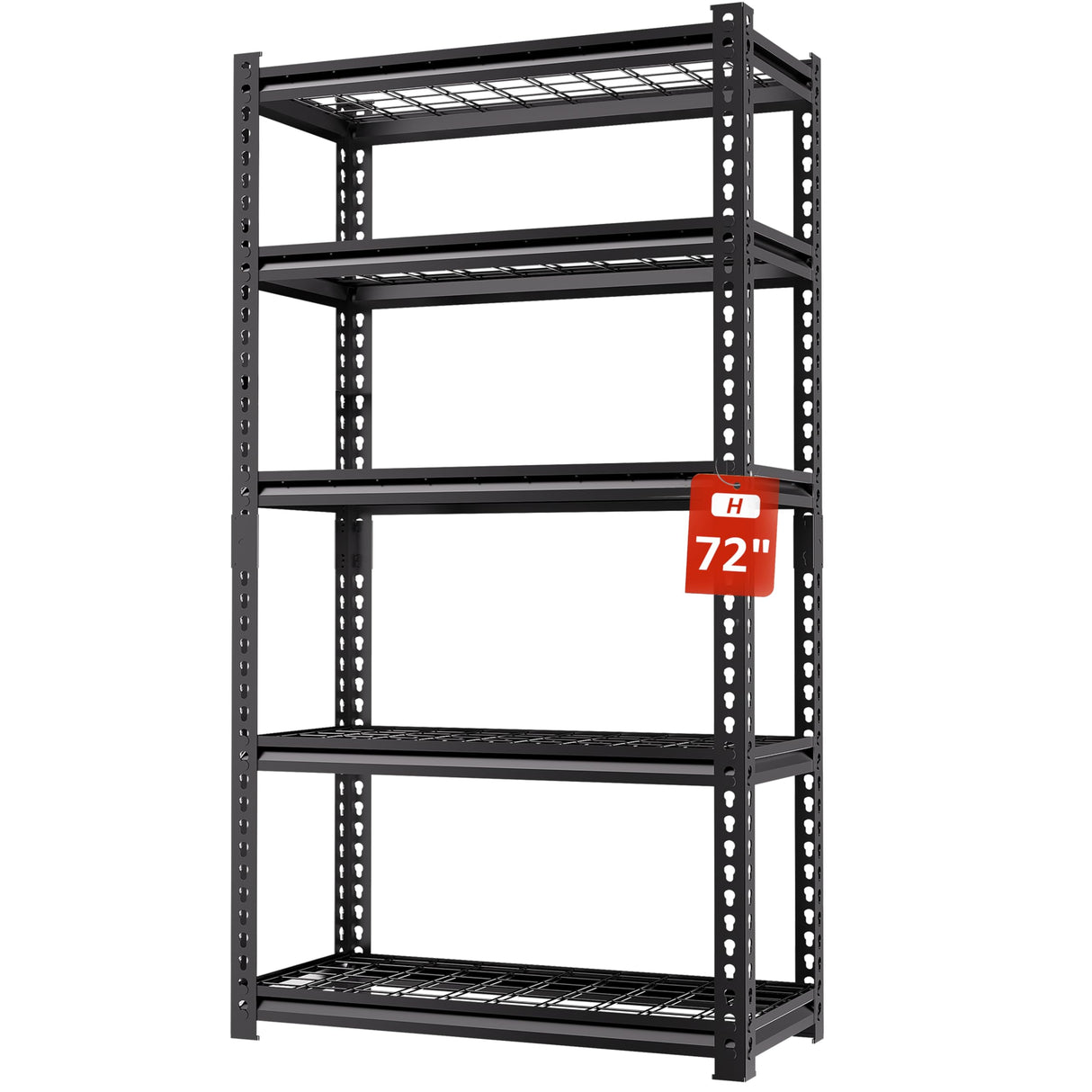 LI JIU HOME 5 Tire Storage Shelving Heavy Duty Garage Shelves 2000LBS Load Bearing, Full Metal Shelving Units, Durable Construction, Adjustable Shelves, Easy Assembly, 36''W x 16''D x 72''H LI JIU HOME