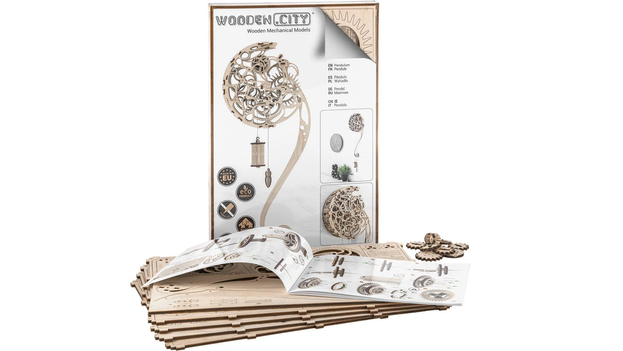 WOODEN.CITY Pendulum Kinetic Wood Sculpture Wall - 3D Wooden Puzzle for Adults - Wooden Kinetic Sculpture – 3D Wood Puzzles for Adults - Wooden WOODEN.CITY