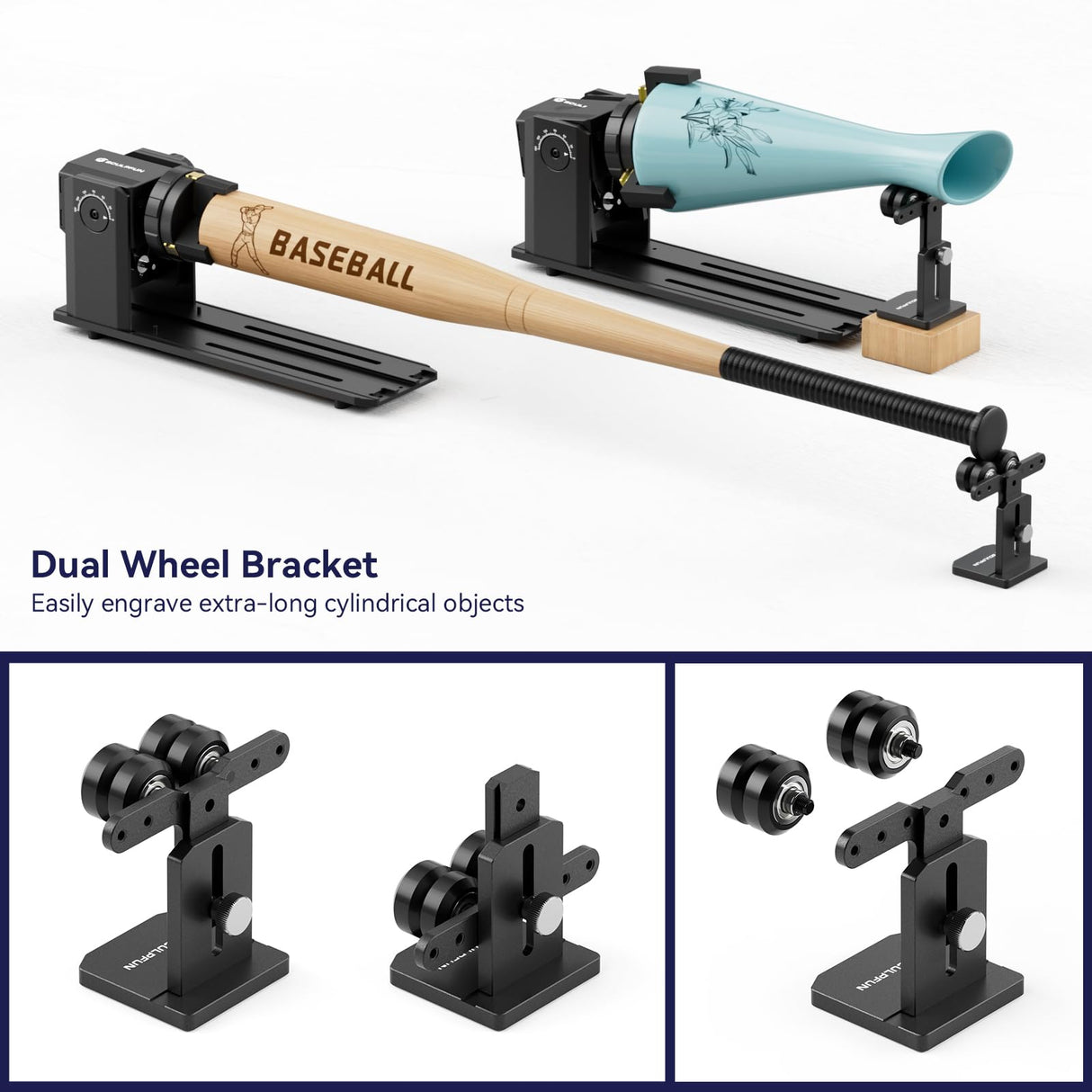 SCULPFUN RA Pro Rotary Chuck for Laser Engraver, 3 in 1 Multi-Function Laser Rotary Module with 180° Adjustable Angle, Y-axis Jaw Chuck Rotary for Engraving Cylindrical Objects,Tumbler, Ring SCULPFUN