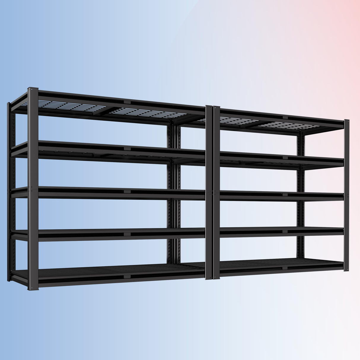 PrimeZone 72" H X 48" W X 18" D Heavy Duty Garage Shelving 5 Tier 2500 LBS Storage Shelves Adjustable Industrial Metal Wire Shelf Unit for Garage,Basement,Pantry,Warehouse,Commercial 2Pack PrimeZone