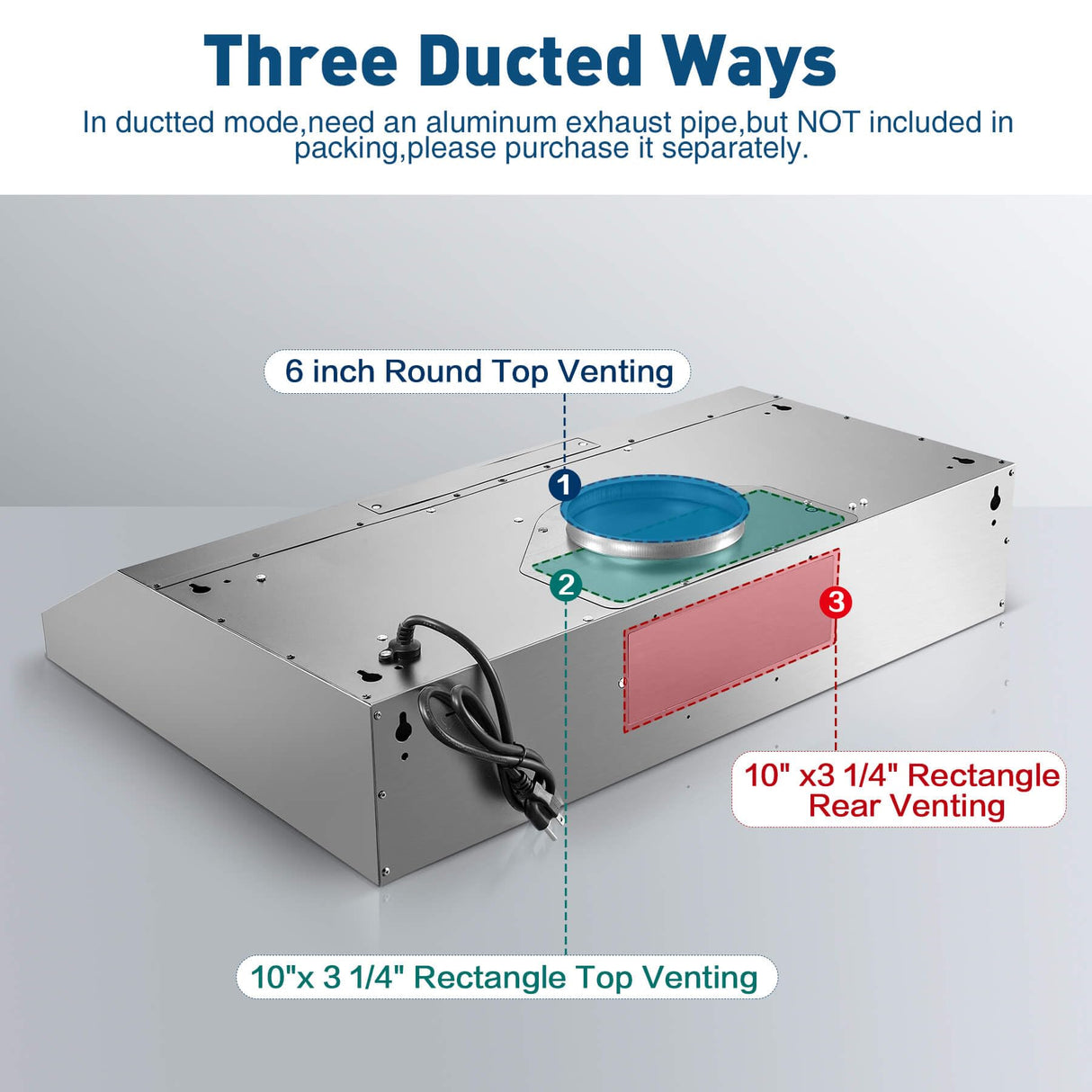 SNDOAS Under Cabinet Range Hood,Range Hood 30 inch Under Cabinet Stainless Steel Brushed,Ductless Range Hood Alterable to Ducted Ventilation,Stove Hood and Oven Vent Hood for Kitchen Cabinet SNDOAS