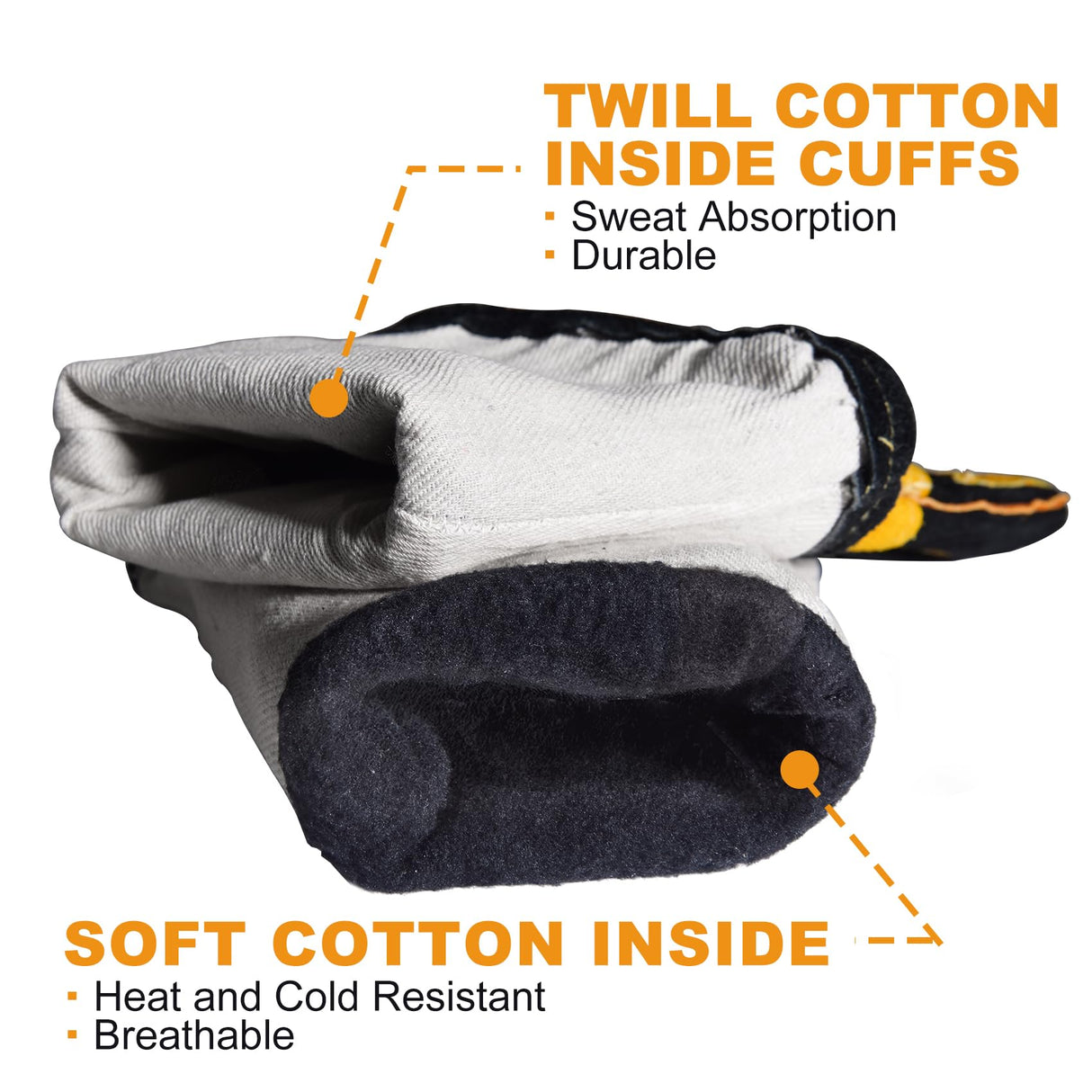 TOPDC Welding Gloves 16 Inches 932℉ Fire/Heat Resistant Leather Welding Gloves For Mig, Tig, Stick, Forge, BBQ, Grill, Fireplace, Wood Stove, Furnace, Oven, Animal Handling for Safe, Loving Pet Care TOPDC