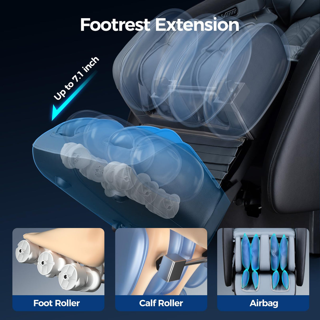 BOSSCARE 2025 4D Massage Chair Full Body Zero Gravity Shiatsu Messager Chair-SL Track AI APP Body Scanning Heating Back Foot Recliner-Massaging Chairs for Office Home BOSSCARE