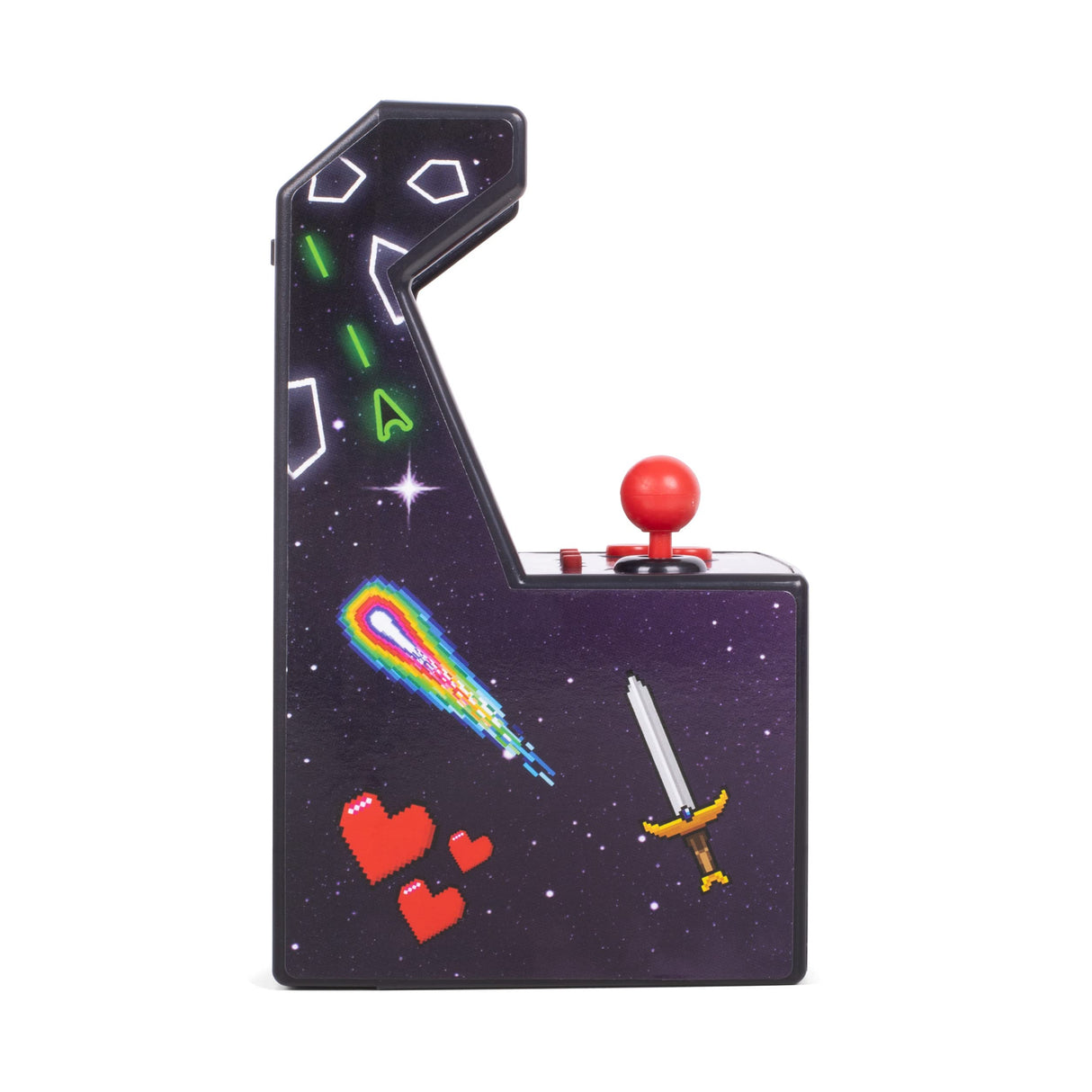 Mini Arcade Machine, 240 in-Built Games, 8-Bit Retro Arcade Games, 2.5โ Full Colour Screen, 8-Way Joystick, 2 Buttons, Volume Control, Thumbs Up! Thumbs Up