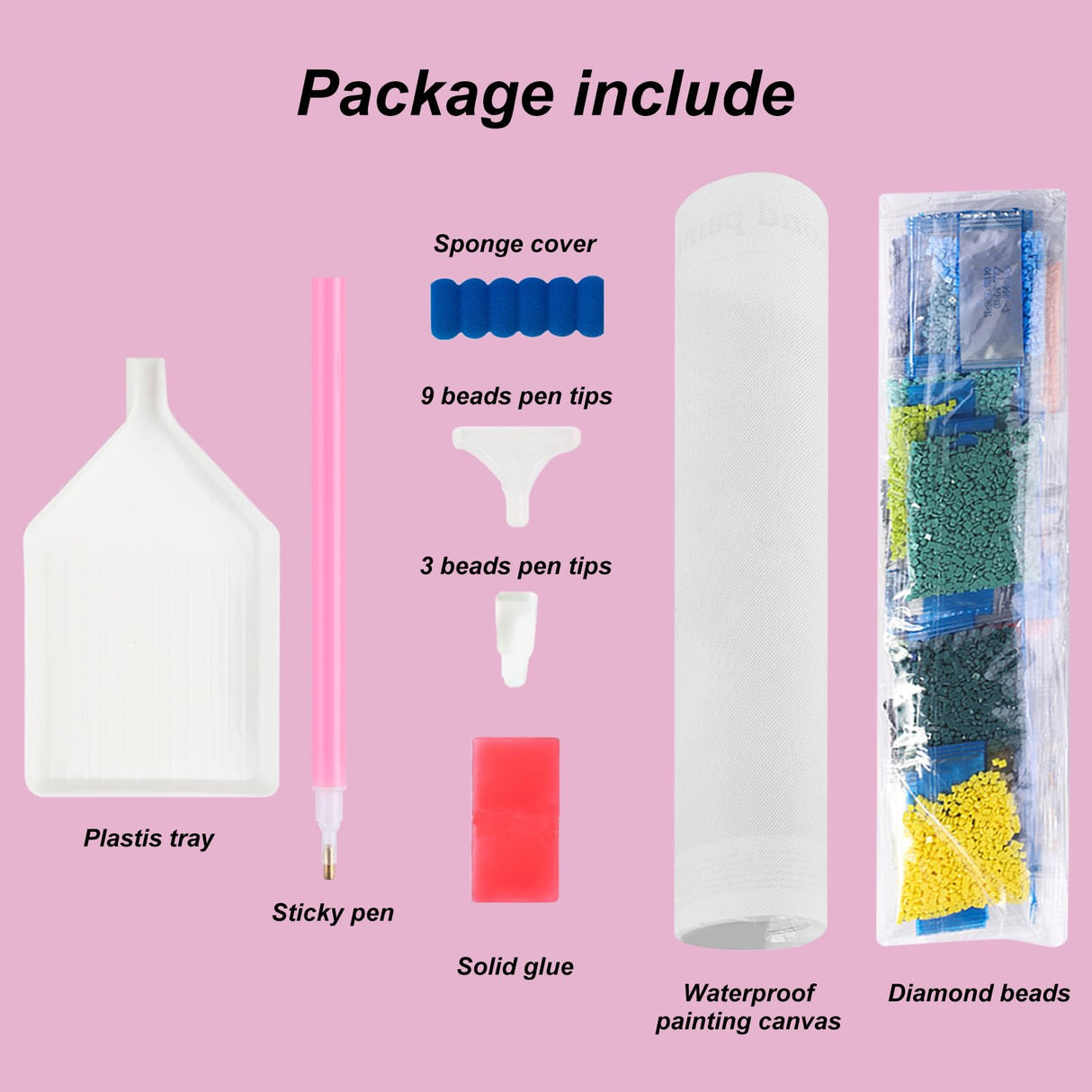 PFFNGPEN Diamond Painting Kits for Adults, 5D DIY Ladybug Diamond Art Kits for Beginners, Full Drill Round Diamond Art for Home Wall Decor, Flower, 12x12 inch PFFNGPEN