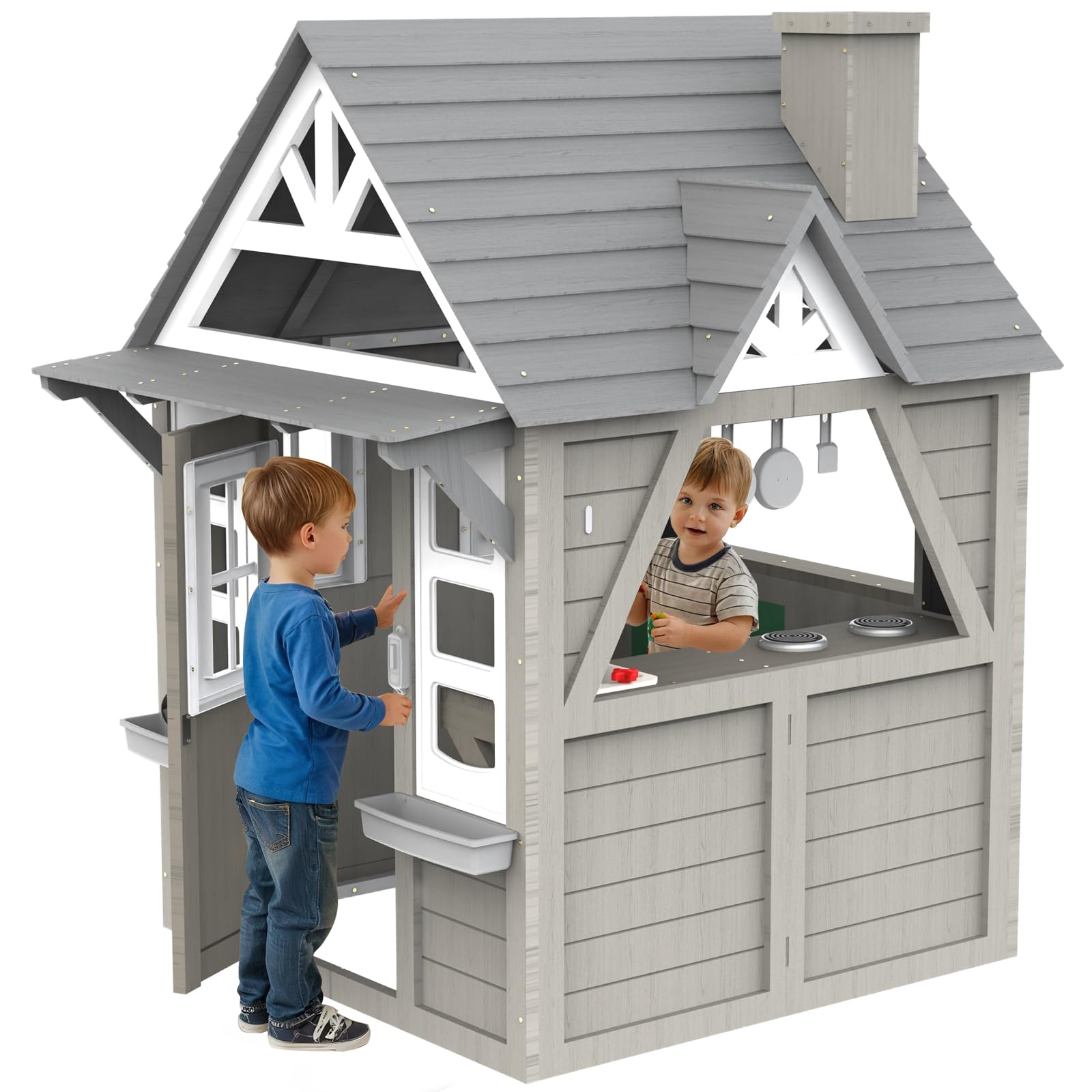 Kids playhouse with kitchen on sale