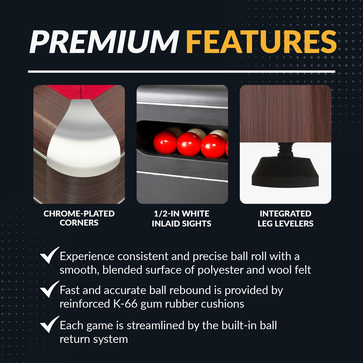 Hathaway Renegade II 54-in Bumper Pool Table – Includes Cues, Billiard Balls, Accessories – Multi Game for Adults & Kids – Rubber Action Bumpers – Family Game Room – Red Felt with Walnut Finish Hathaway