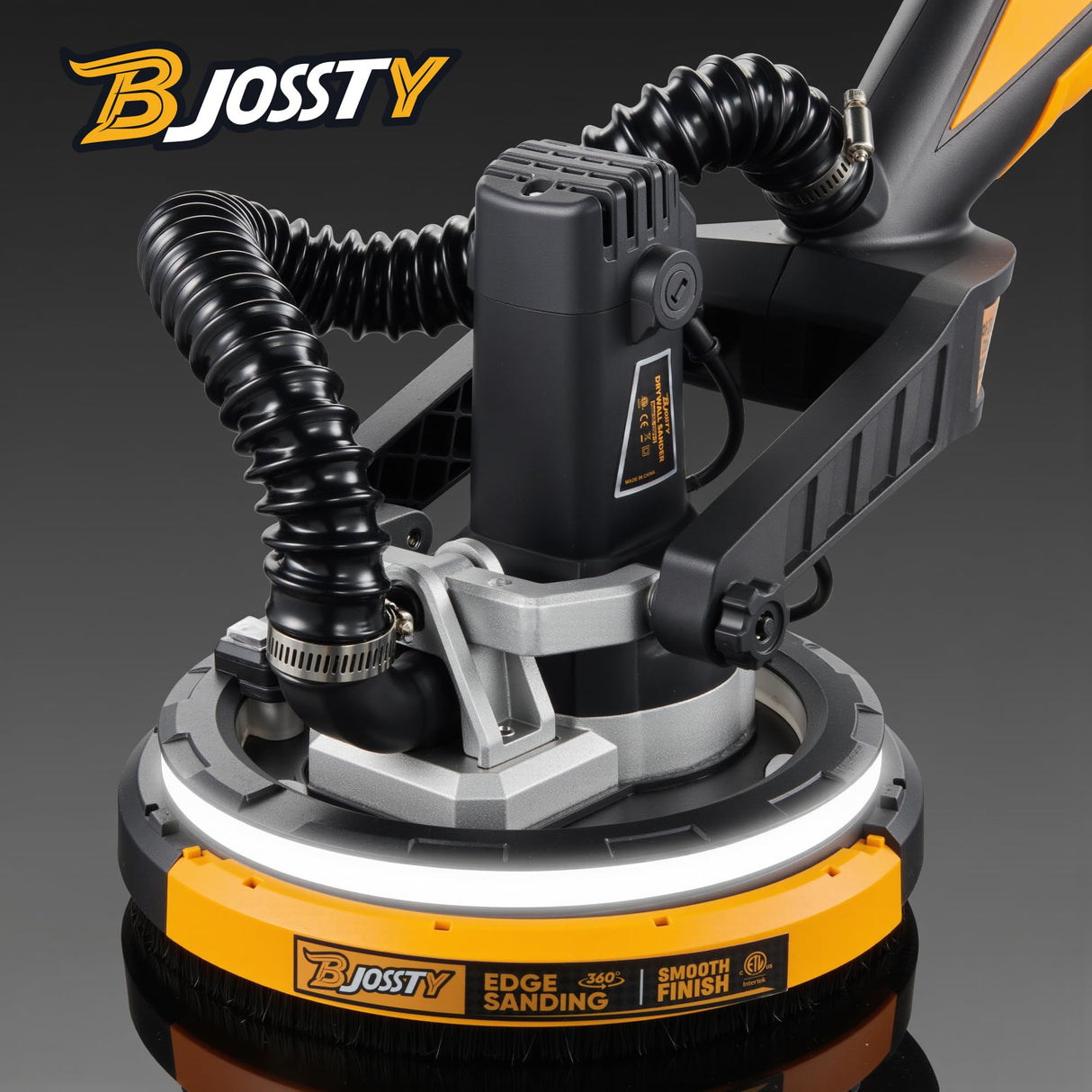 Drywall Sander with Vacuum Dust Collector, High Power 7-AMP Electric Sander for Drywall, 99% Dust Removal, 7 Variable Speed 900-1800RPM, Dustless Wall Sander for Drywall, Popcorn Ceiling etc BJOSSTY