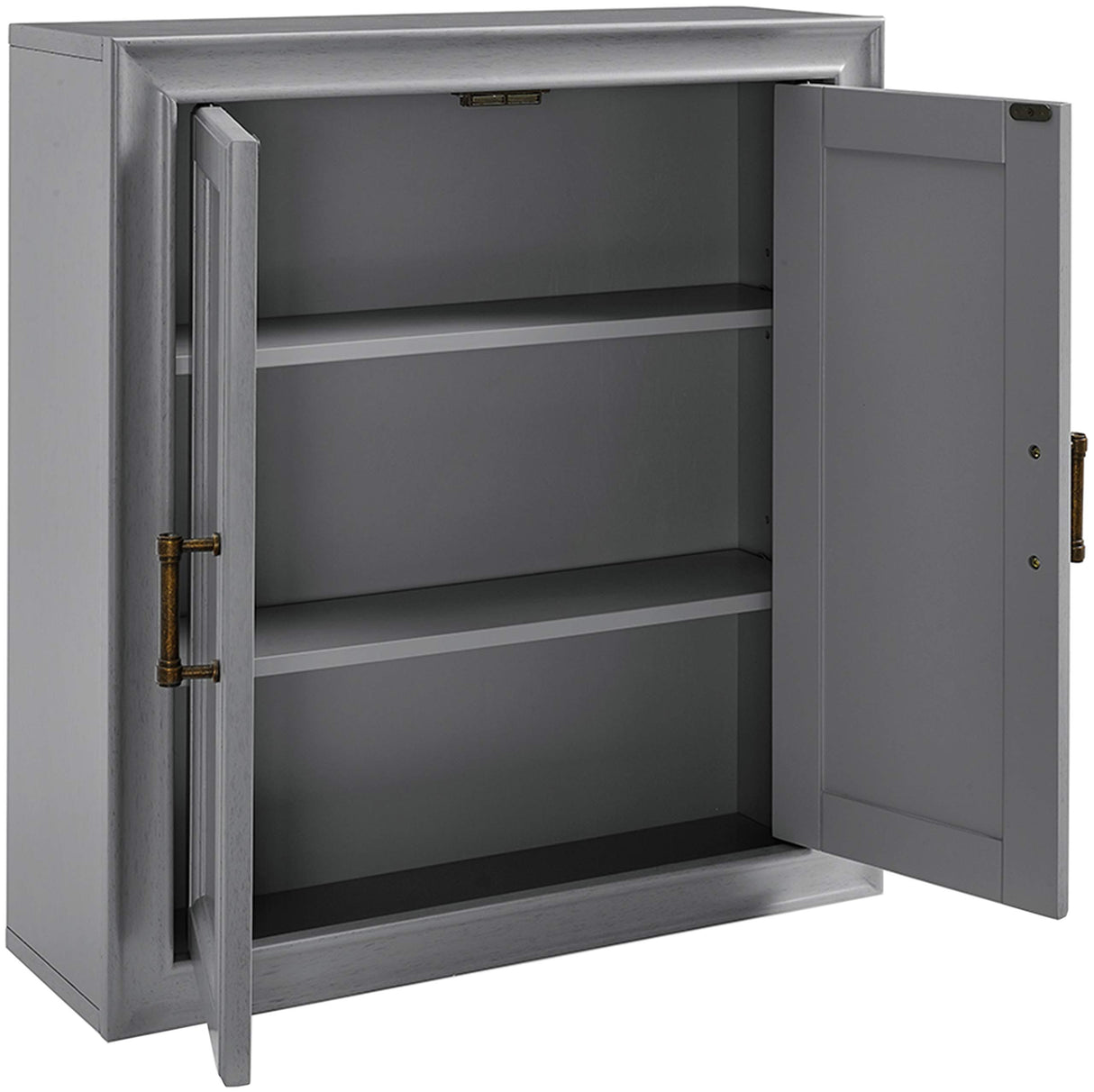 Crosley Furniture Tara Wall Mounted Bathroom Storage Medicine Cabinet with Shelves, Vintage Gray Crosley Furniture